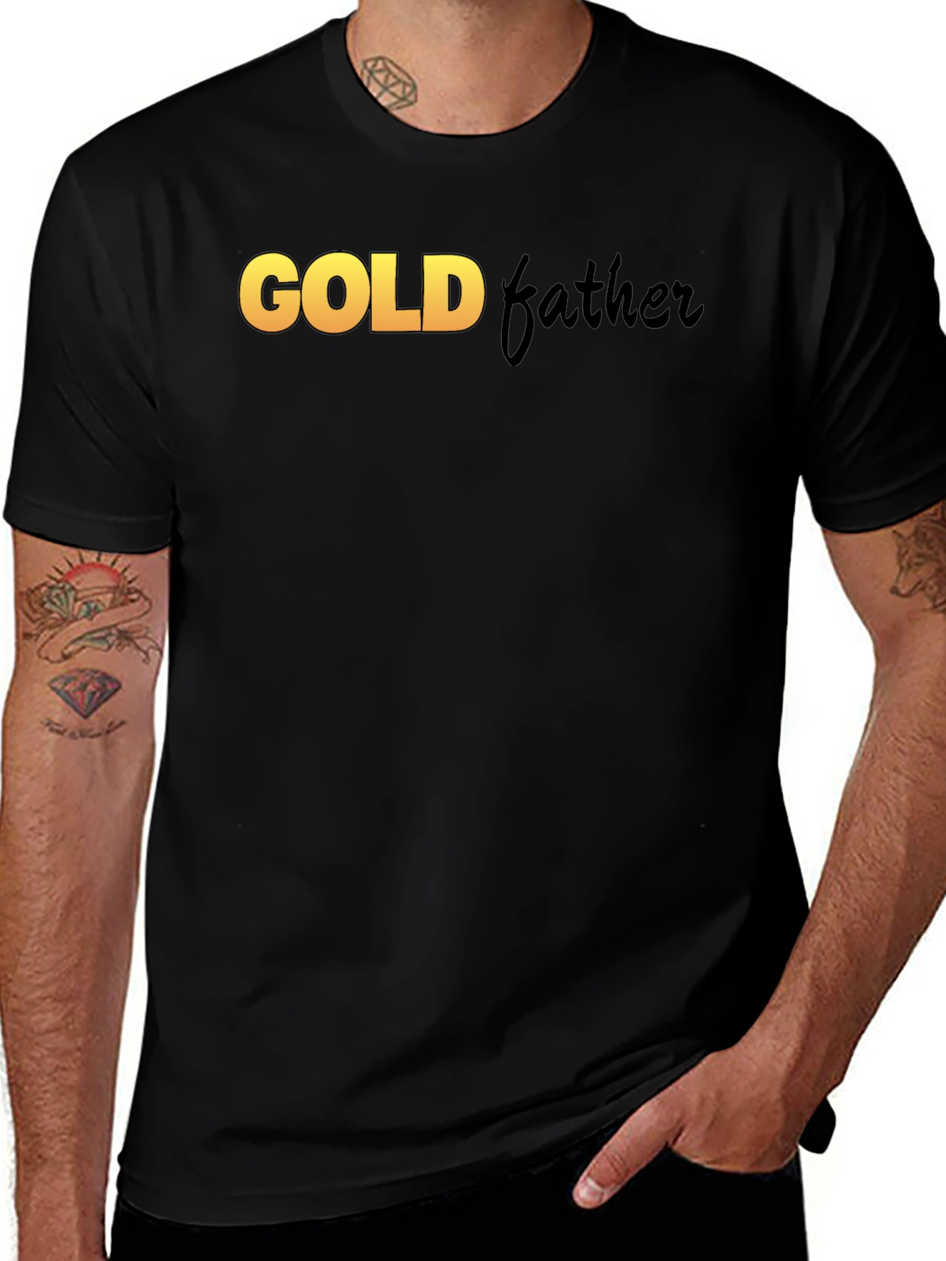 Goldfather Black T-Shirt - Stylish Graphic Tee