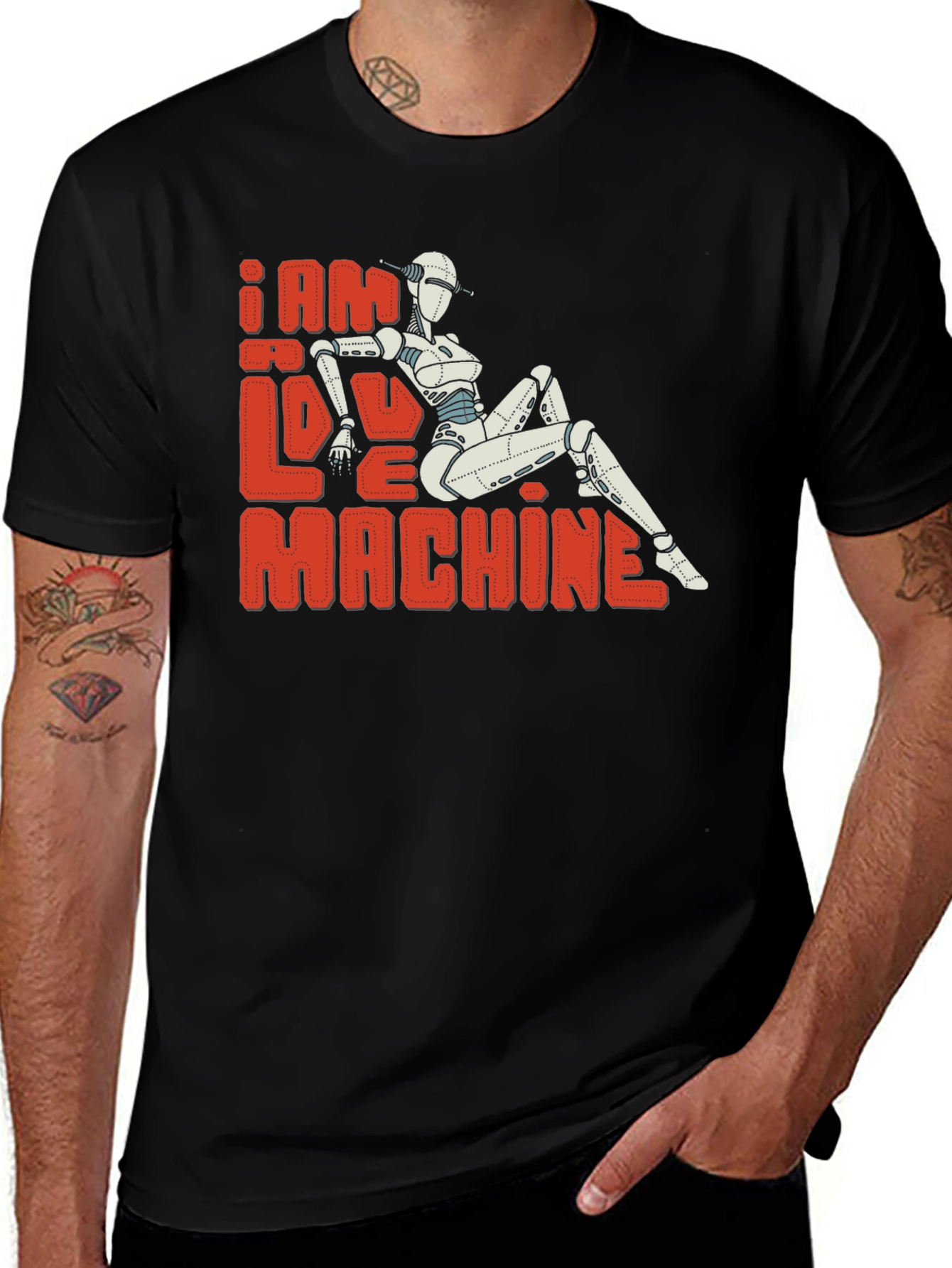 I Am Love Machine T-Shirt - Sci-Fi Robot Design