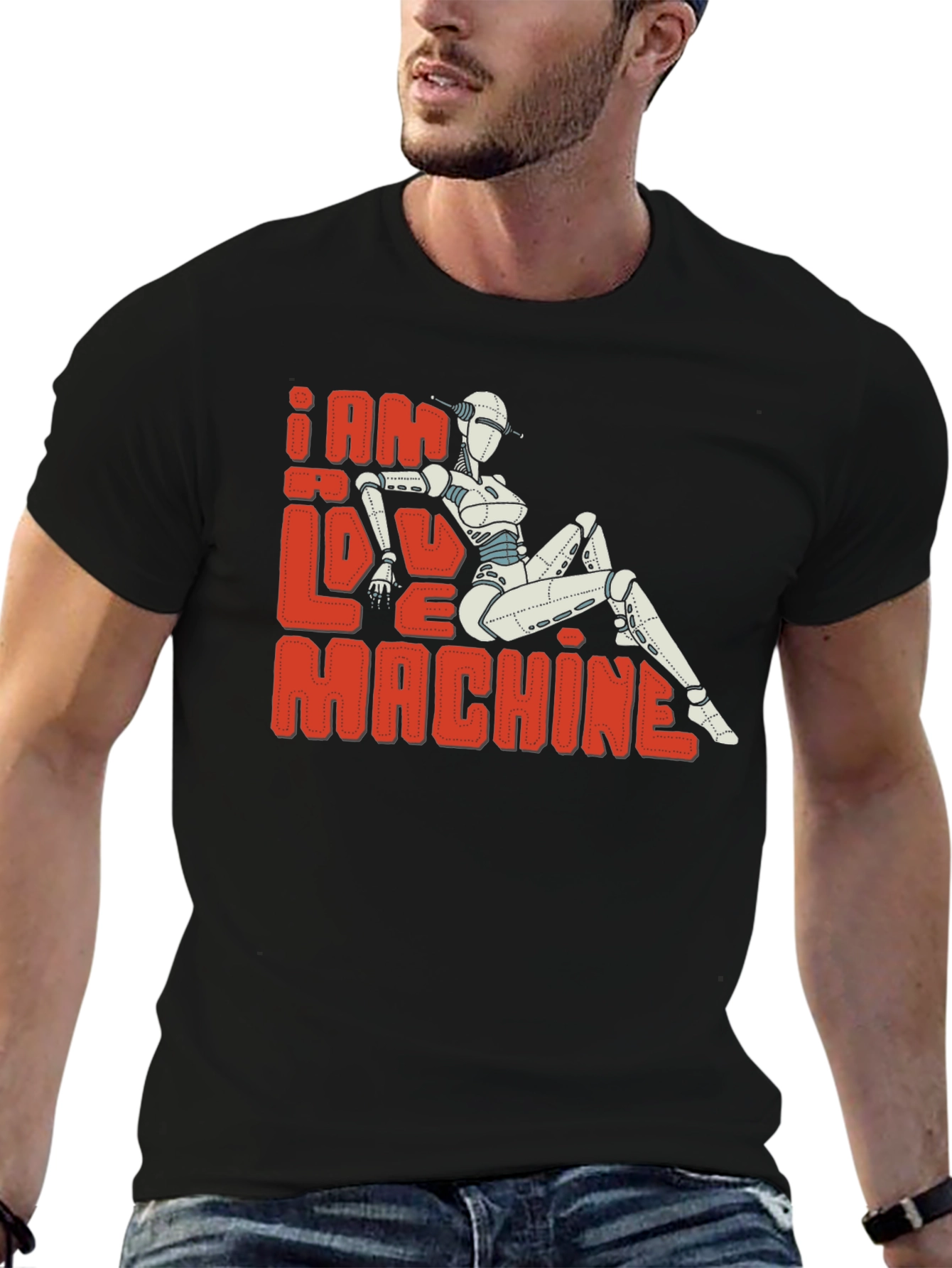 I Am Love Machine T-Shirt - Sci-Fi Robot Design