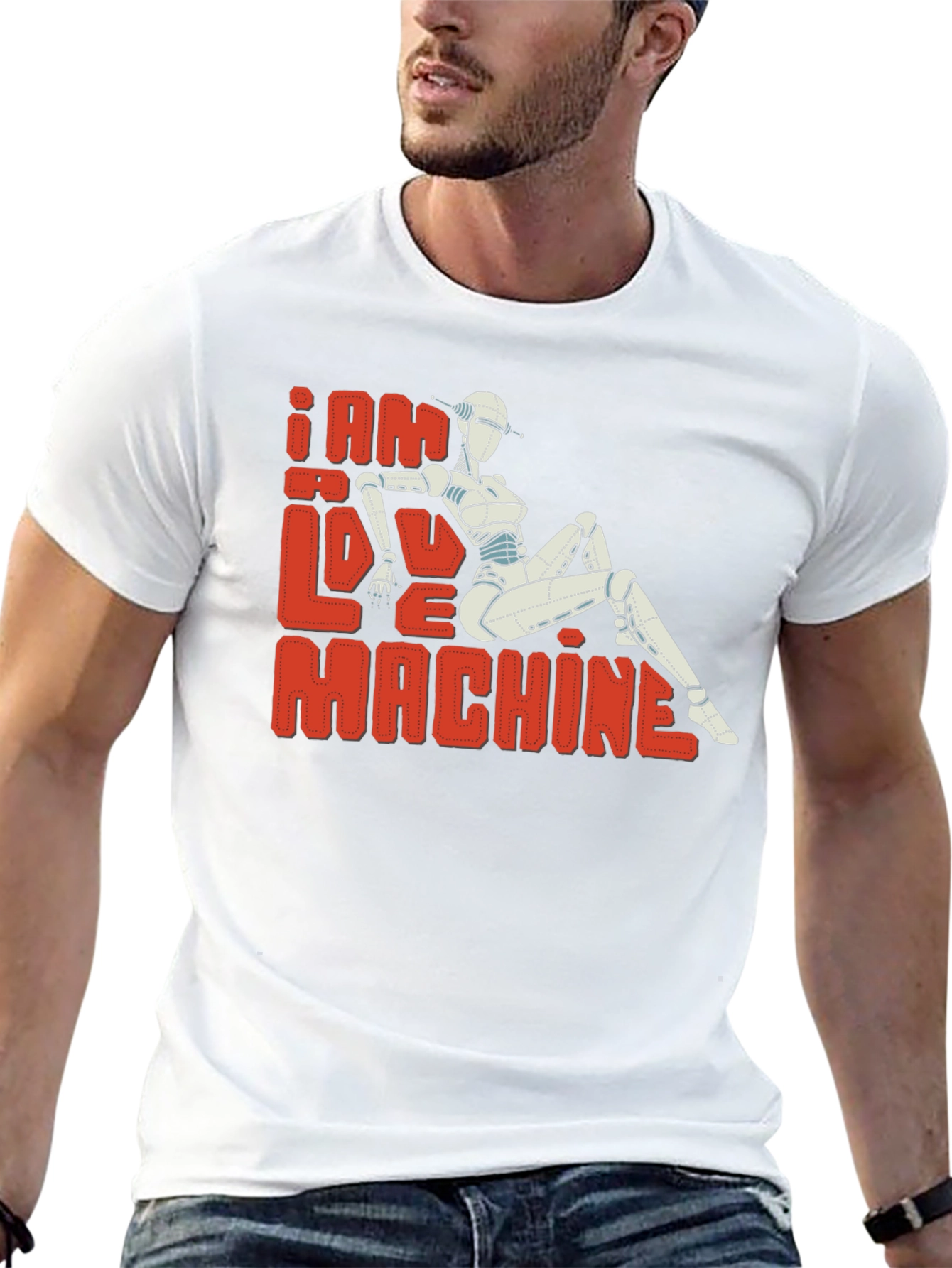 I Am Love Machine T-Shirt - Sci-Fi Robot Design