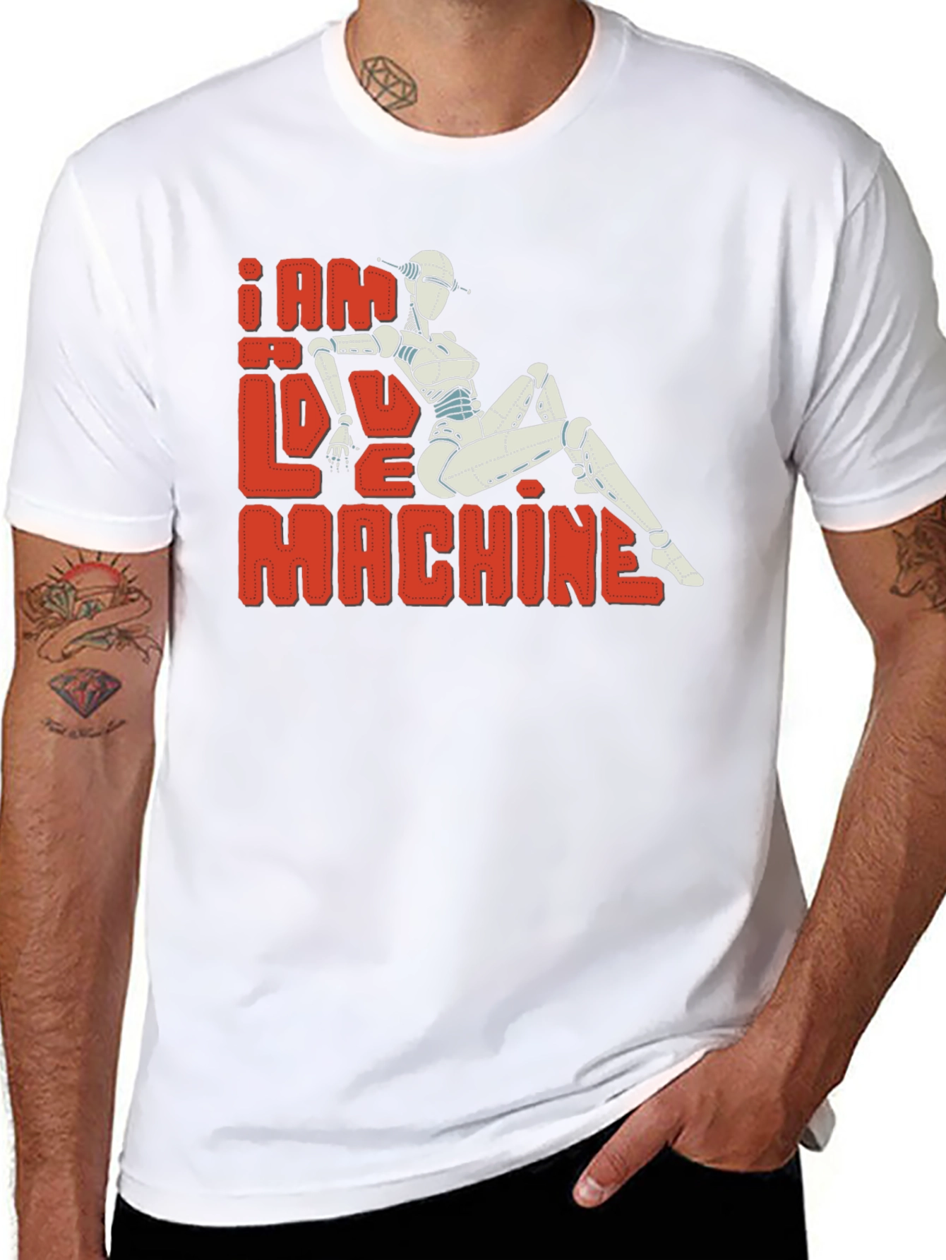 I Am Love Machine T-Shirt - Sci-Fi Robot Design