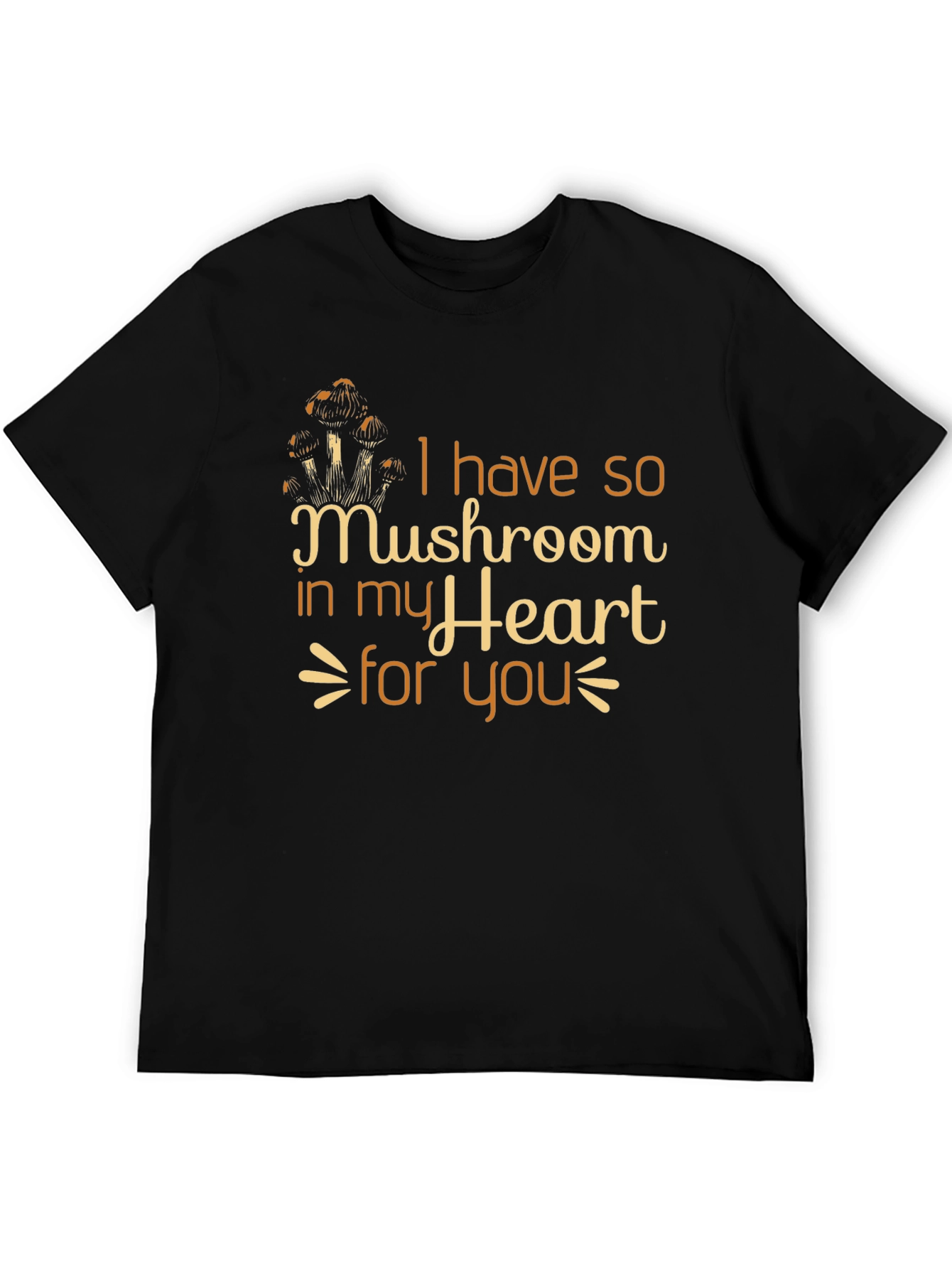 Mushroom Heart Graphic T-Shirt - Loveable Design