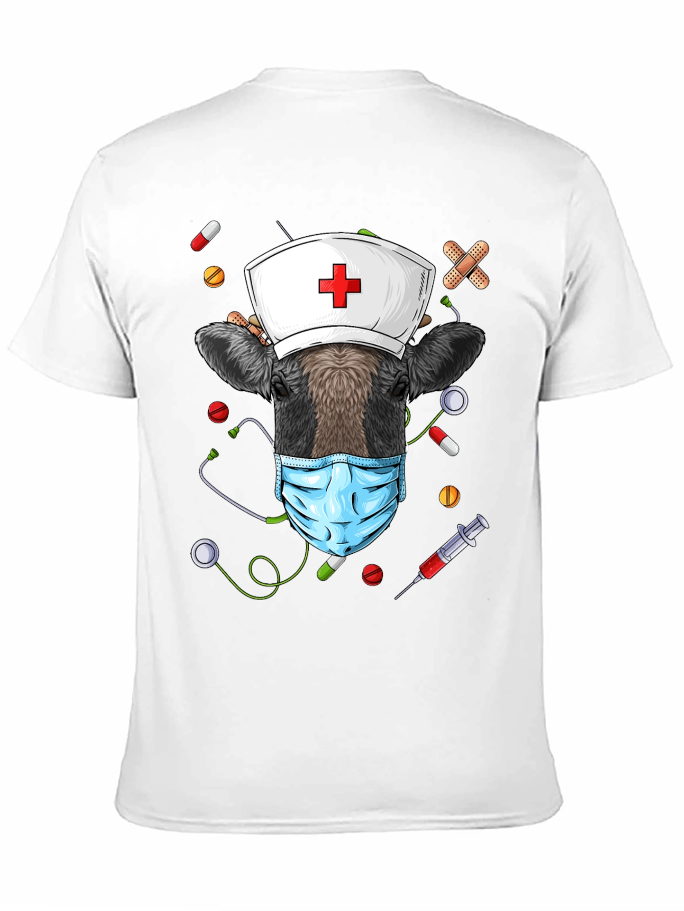Nurse Cow Graphic Tee - Unisex Black T-Shirt