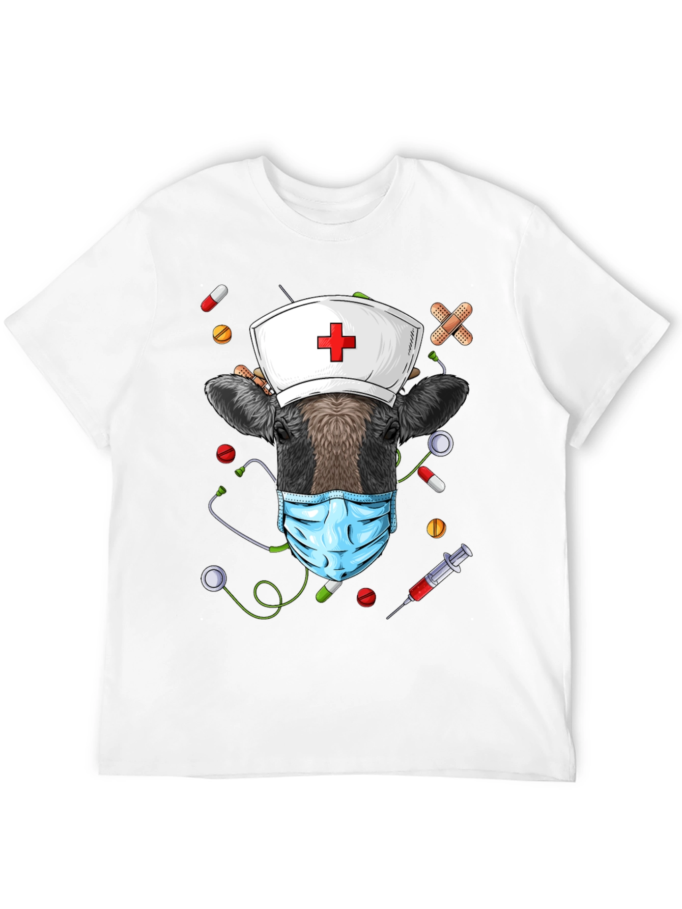 Nurse Cow Graphic Tee - Unisex Black T-Shirt