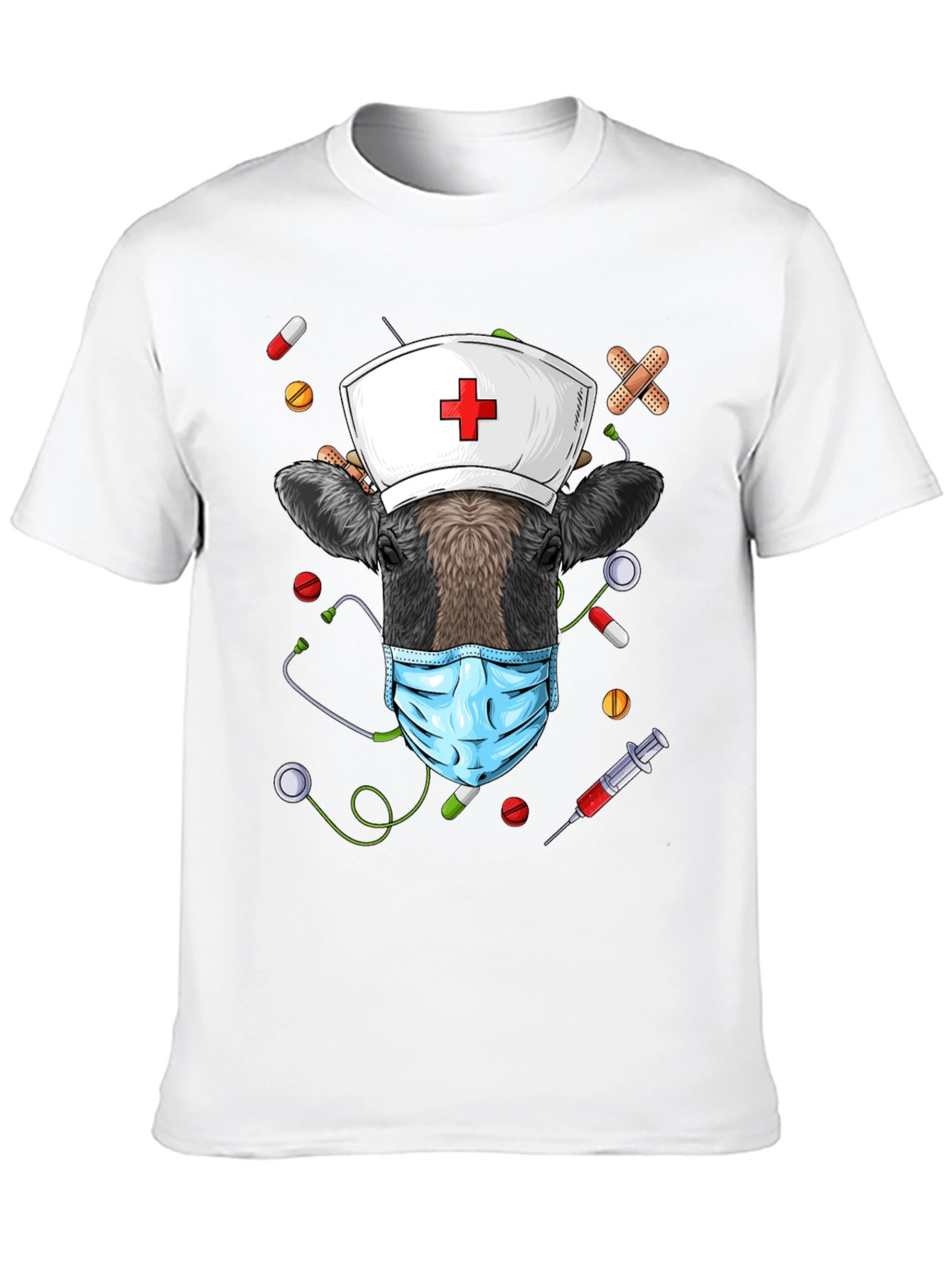 Nurse Cow Graphic Tee - Unisex Black T-Shirt