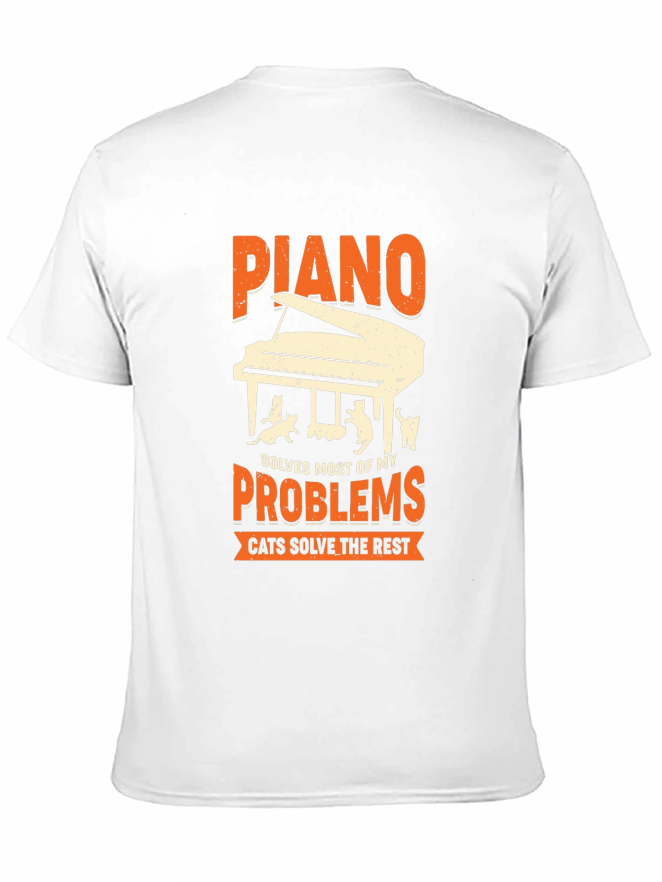 Piano & Cats Graphic Tee - Solve My Problems!