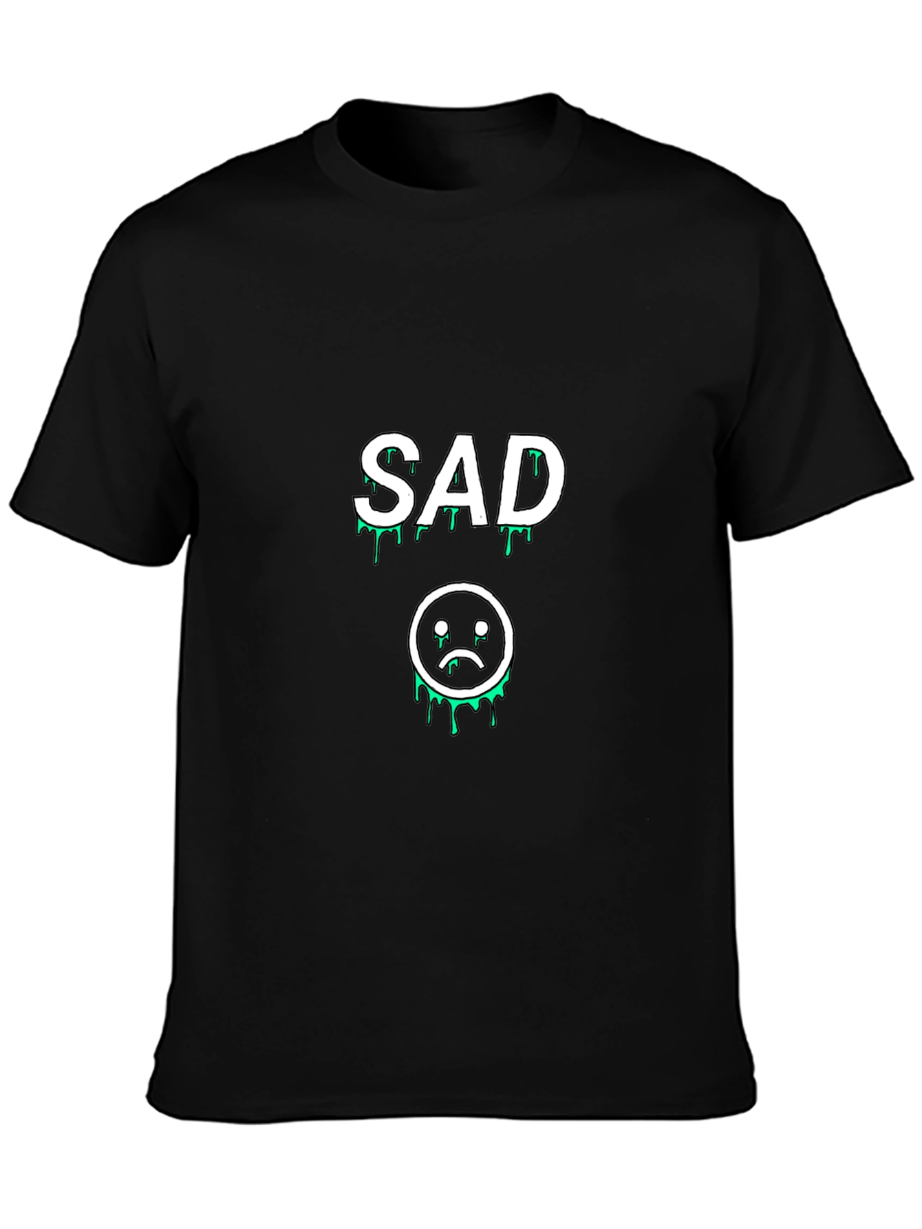 Sad Drip Graphic Black Tee