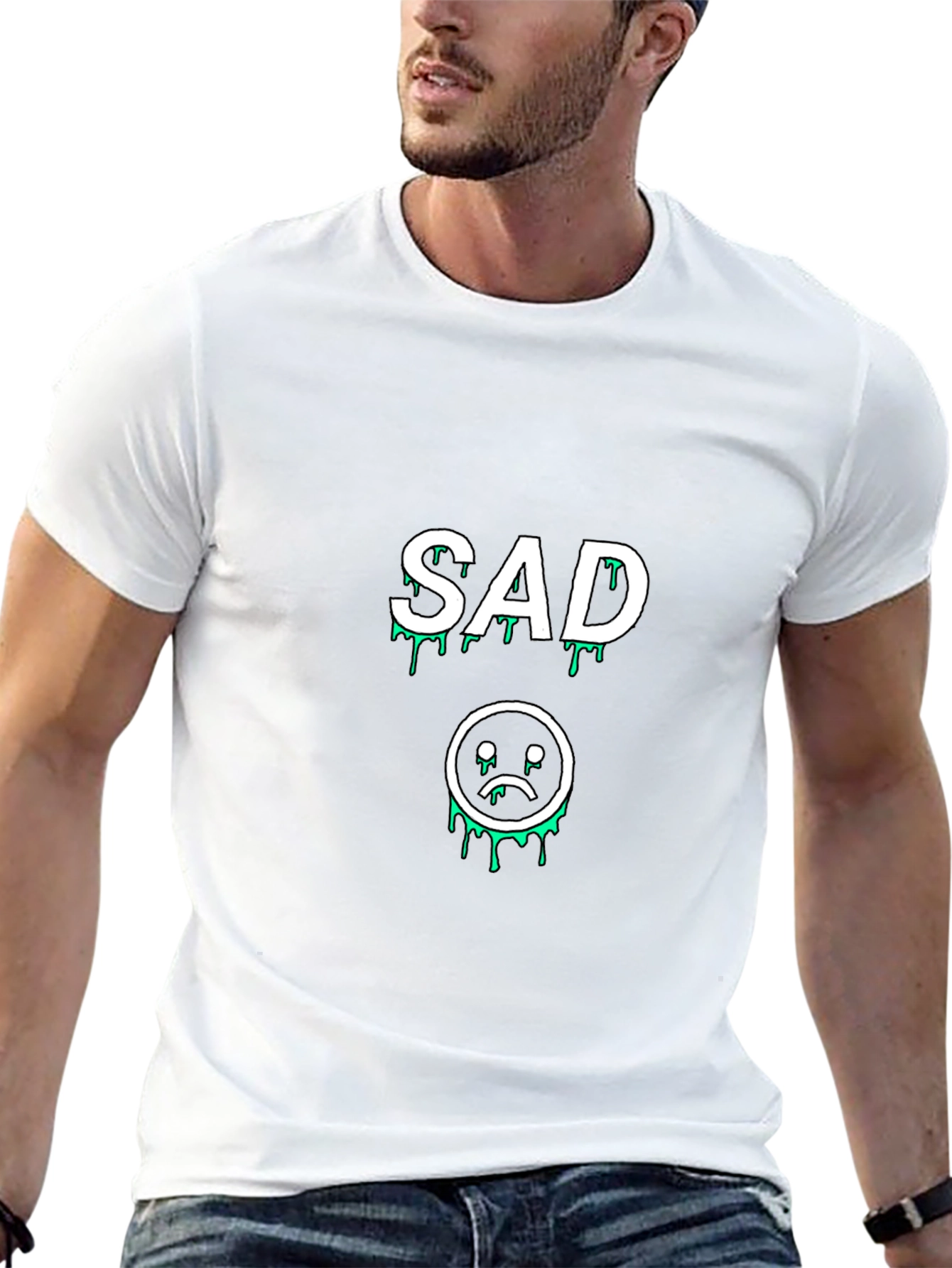 Sad Drip Graphic Black Tee