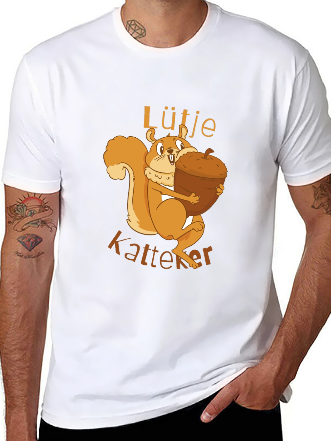 Cute Squirrel Acorn Graphic Tee