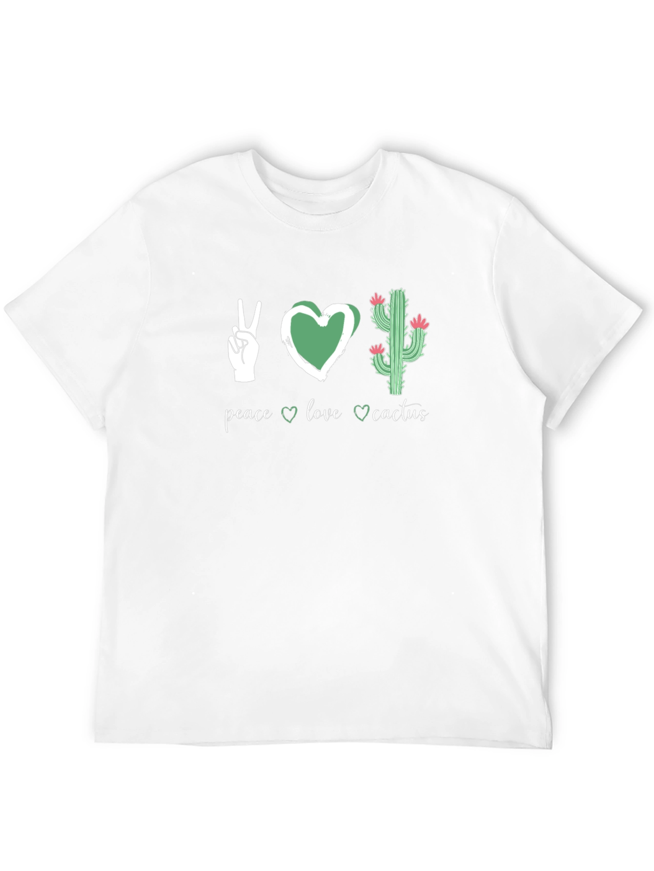 Peace Love Cactus Graphic Tee - Black