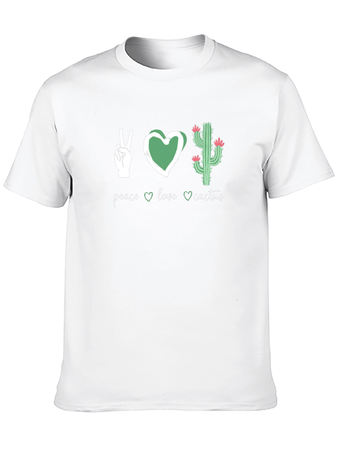 Peace Love Cactus Graphic Tee - Black