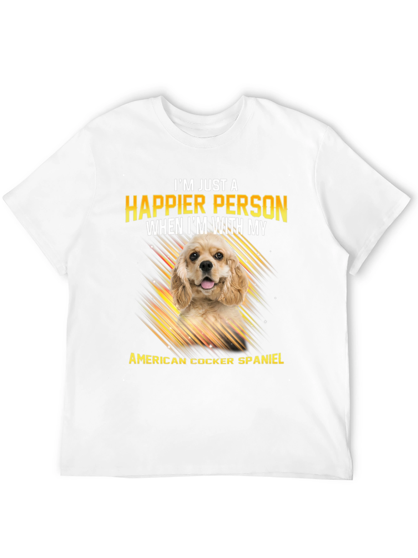 American Cocker Spaniel T-Shirt: Happier Person Tee