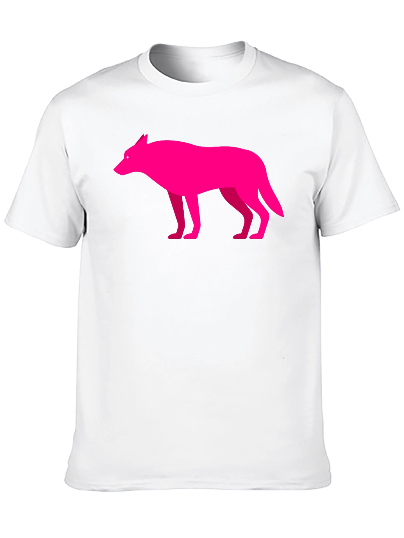 Pink Wolf Graphic Black T-Shirt