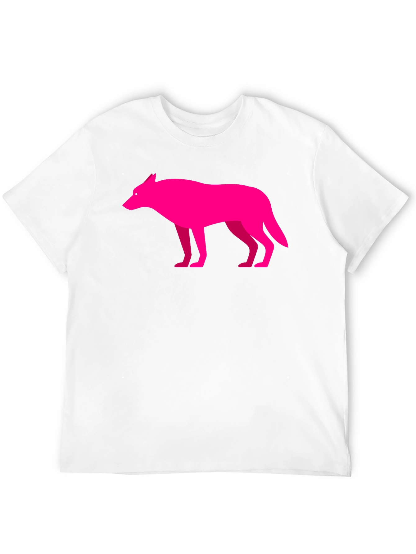 Pink Wolf Graphic Black T-Shirt