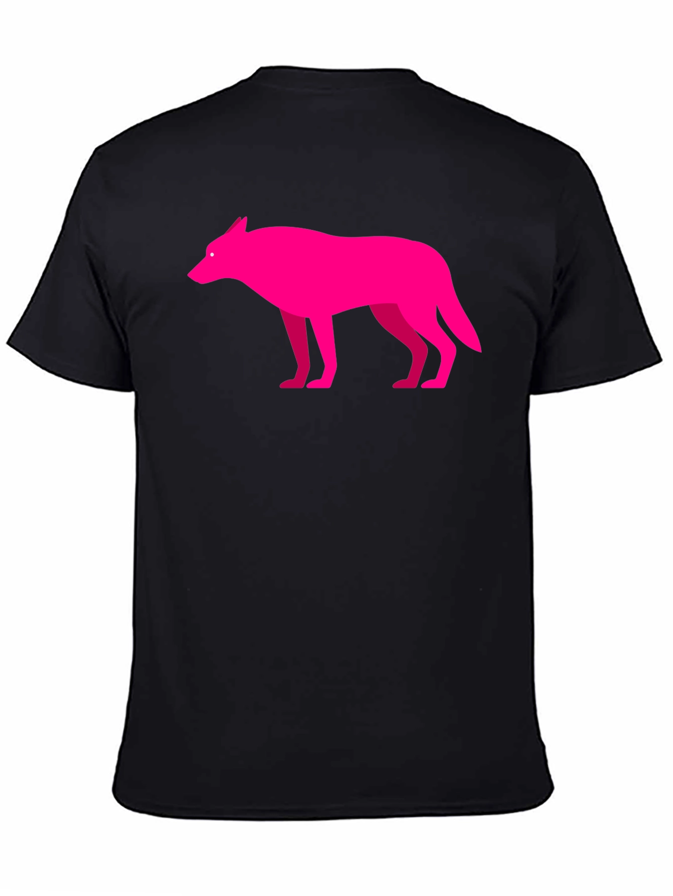 Pink Wolf Graphic Black T-Shirt
