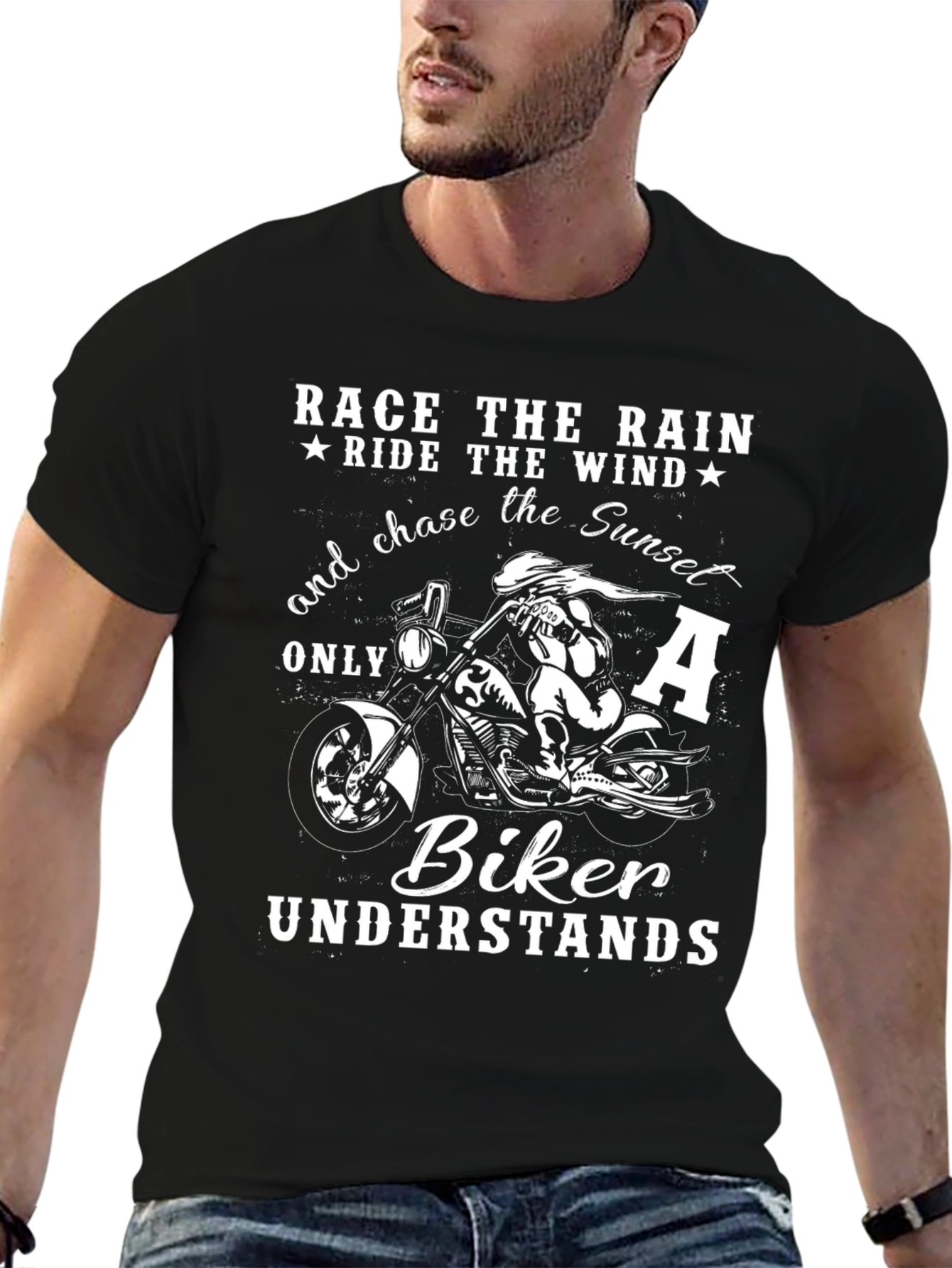 Biker T-Shirt - Race The Rain