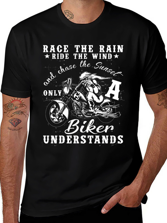 Biker T-Shirt - Race The Rain