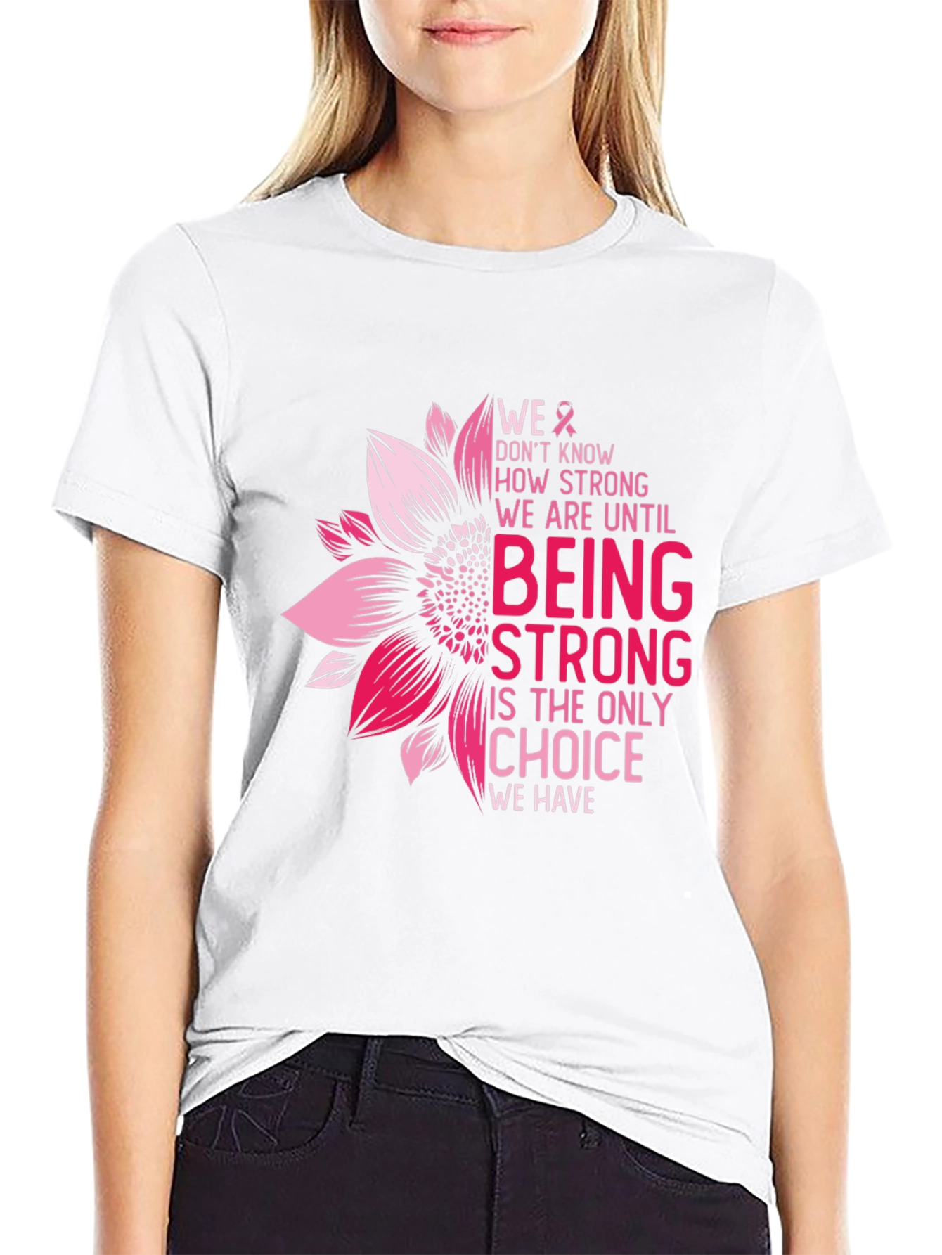 Breast Cancer Awareness Strong Choice Graphic Tee