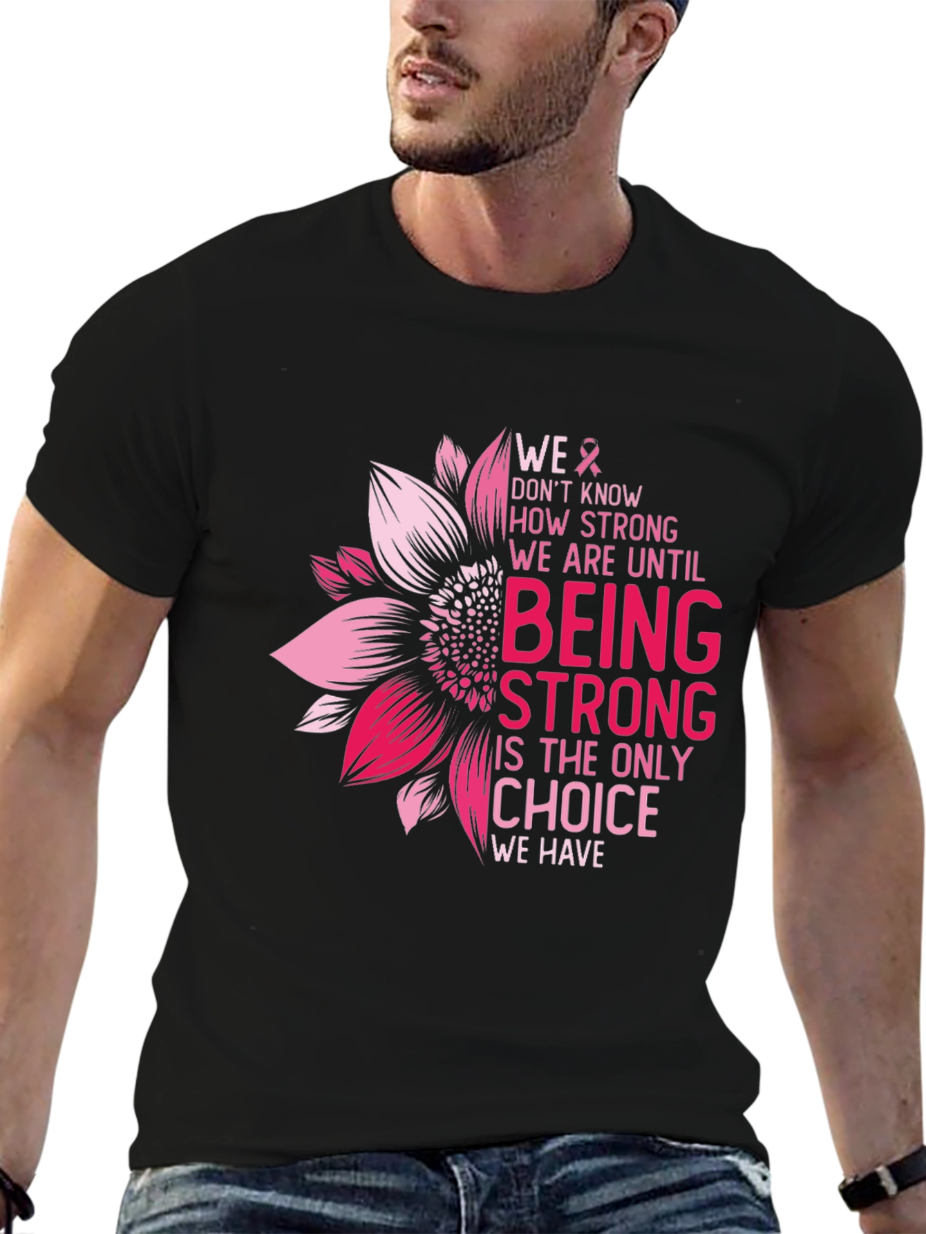 Breast Cancer Awareness Strong Choice Graphic Tee
