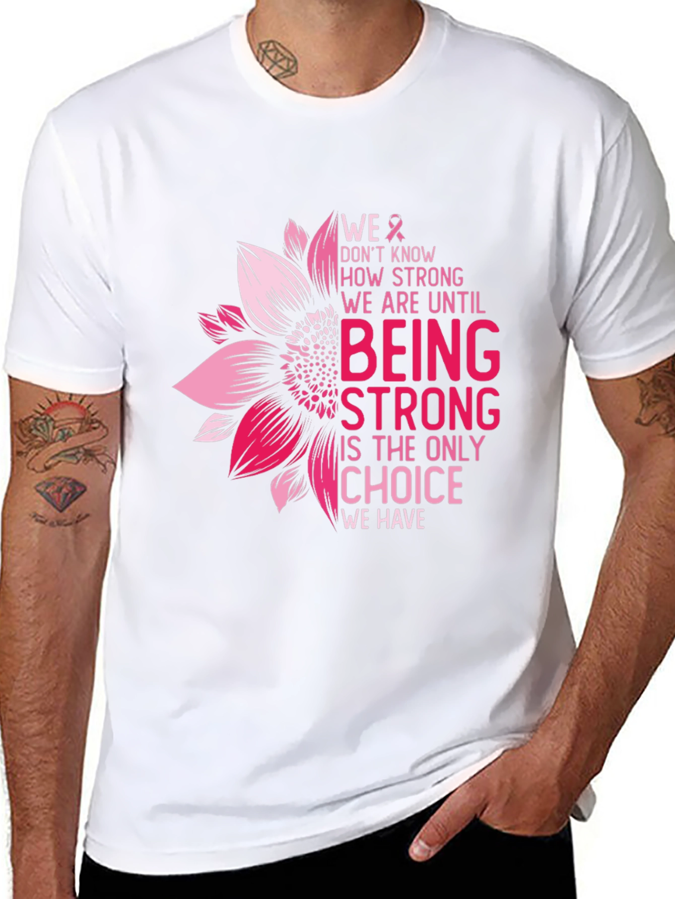 Breast Cancer Awareness Strong Choice Graphic Tee