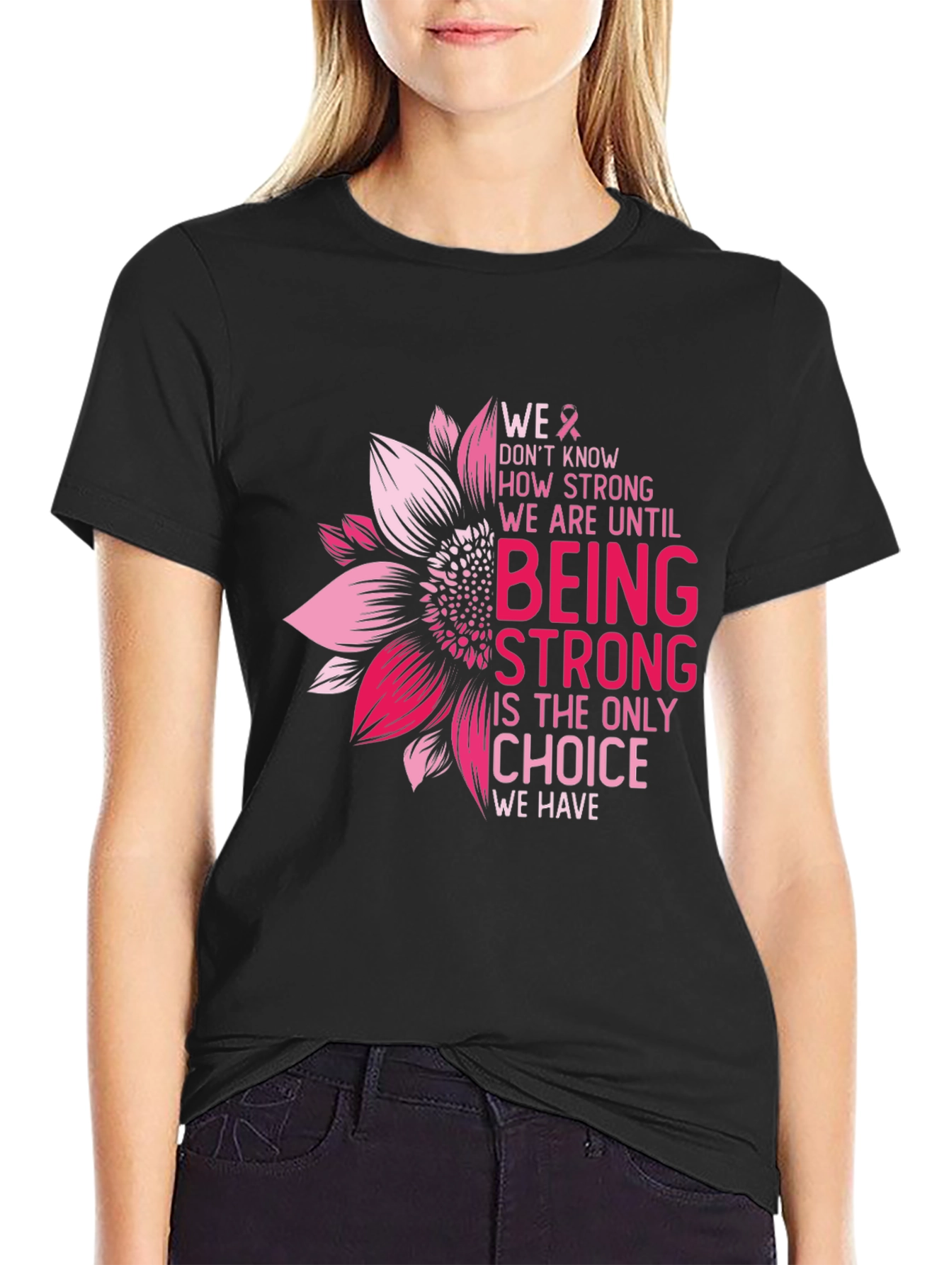 Breast Cancer Awareness Strong Choice Graphic Tee