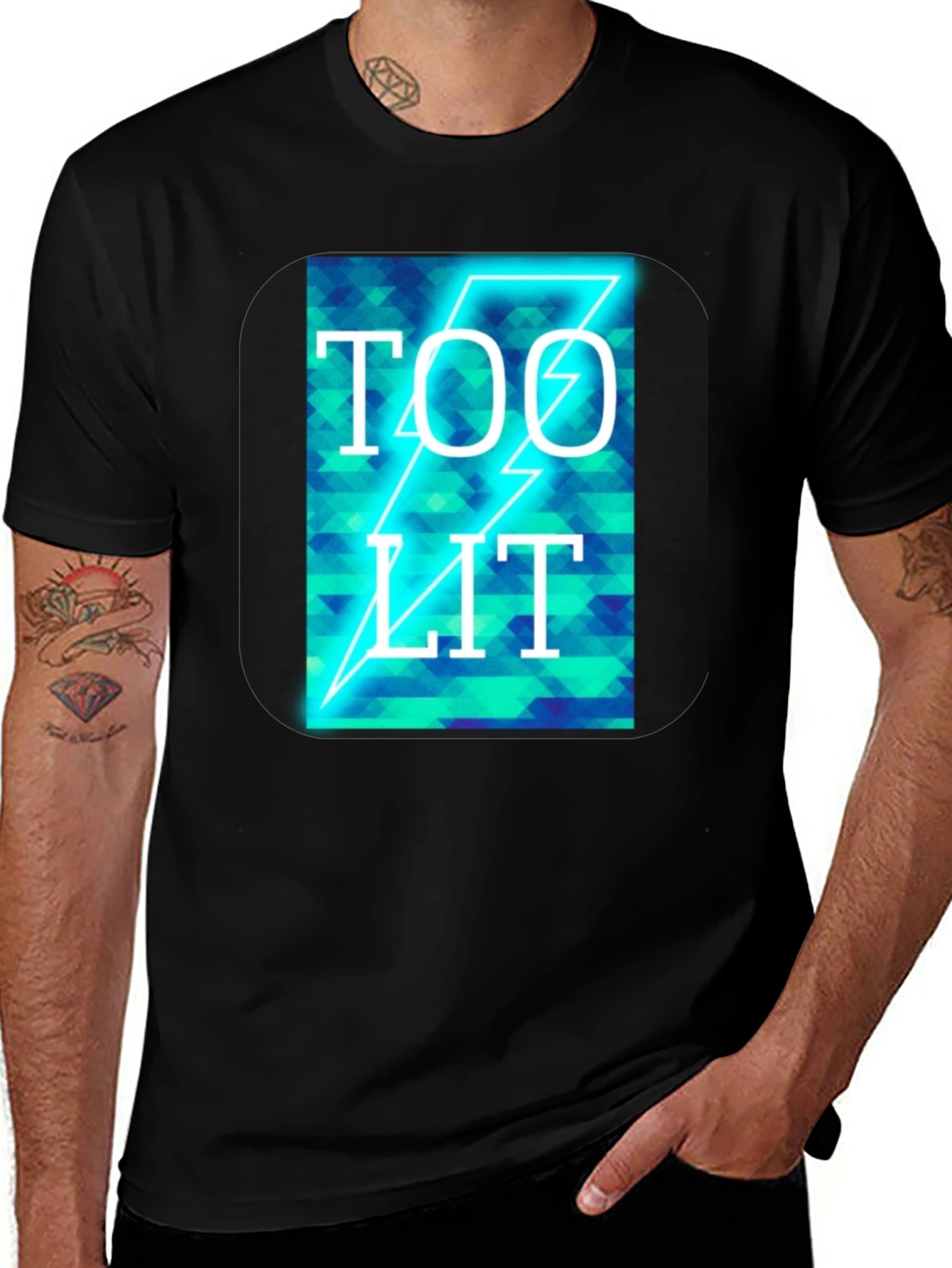 Too Lit Graphic T-Shirt - Mens Black Tee