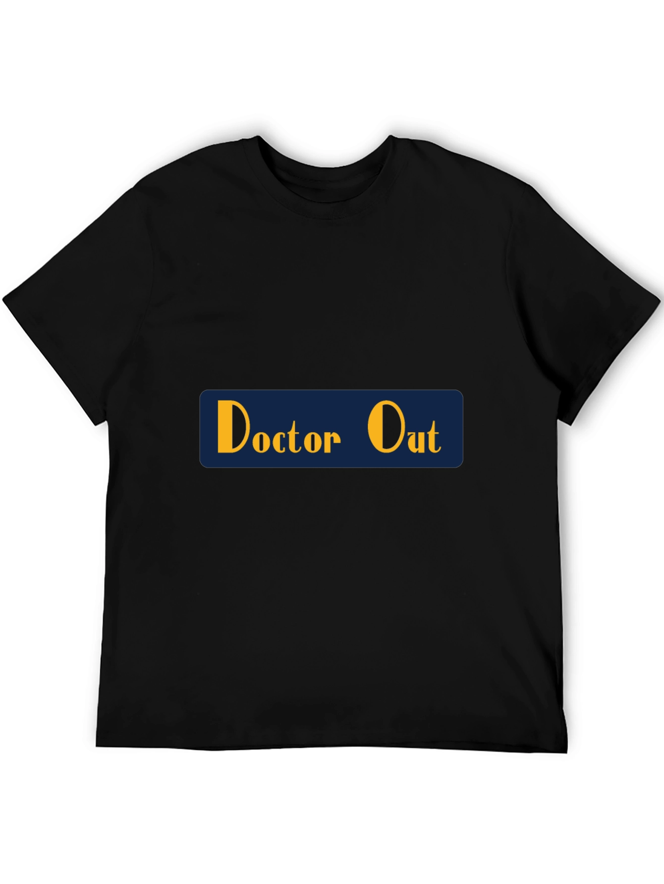 Doctor Out Mens Black Graphic T-Shirt