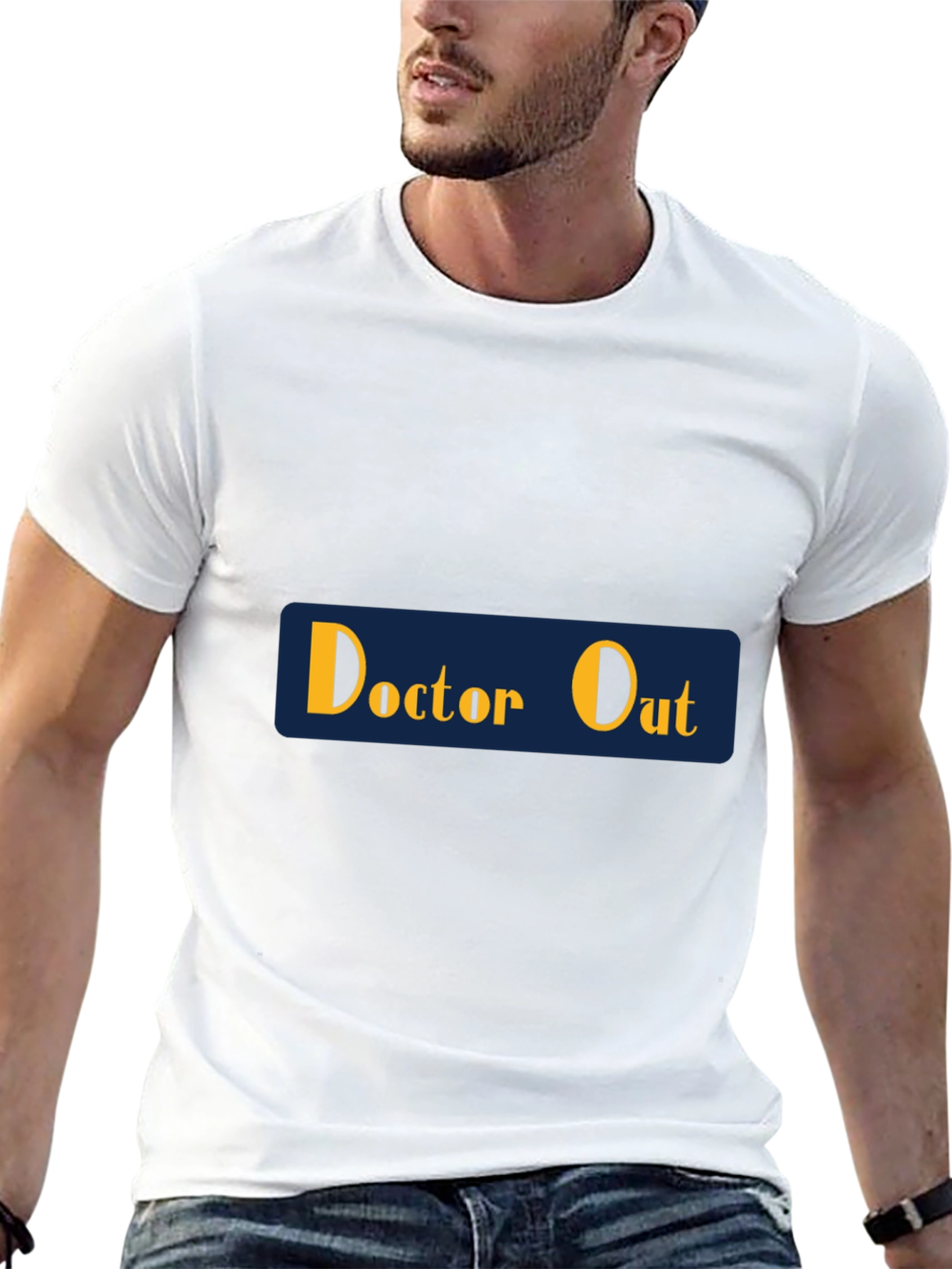 Doctor Out Mens Black Graphic T-Shirt