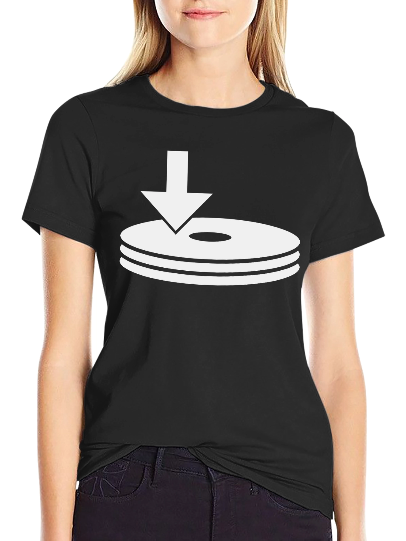 Download Discs Graphic Black T-Shirt