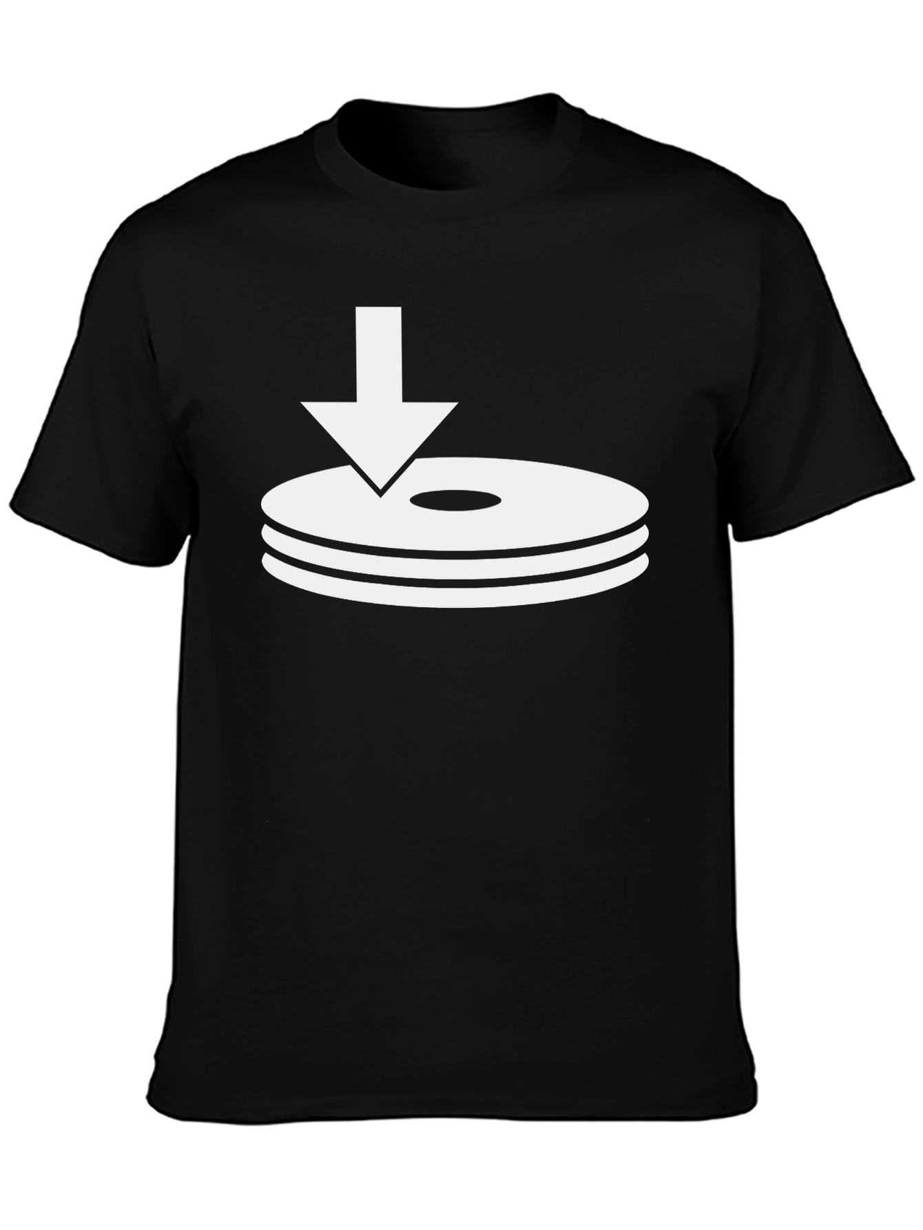 Download Discs Graphic Black T-Shirt