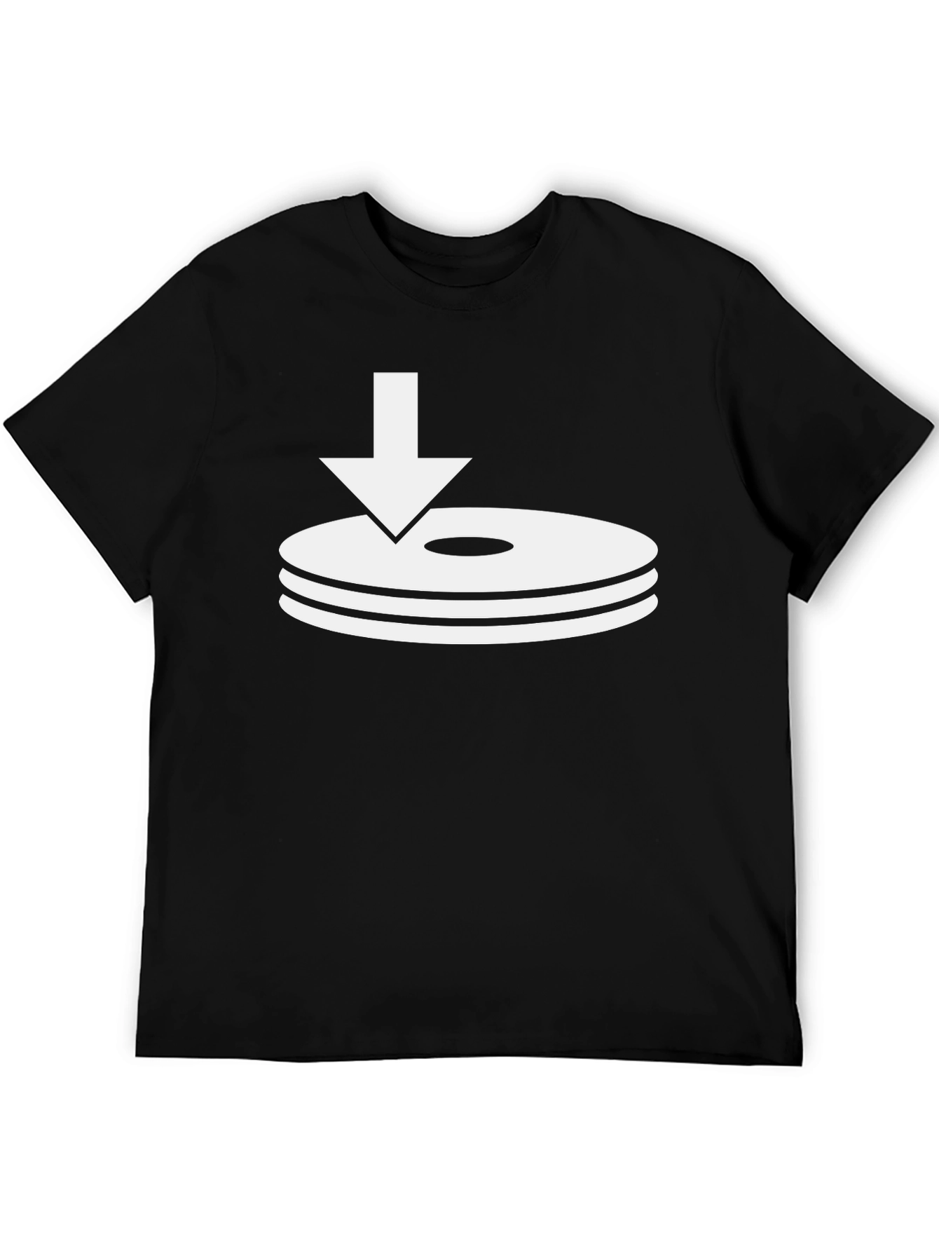 Download Discs Graphic Black T-Shirt