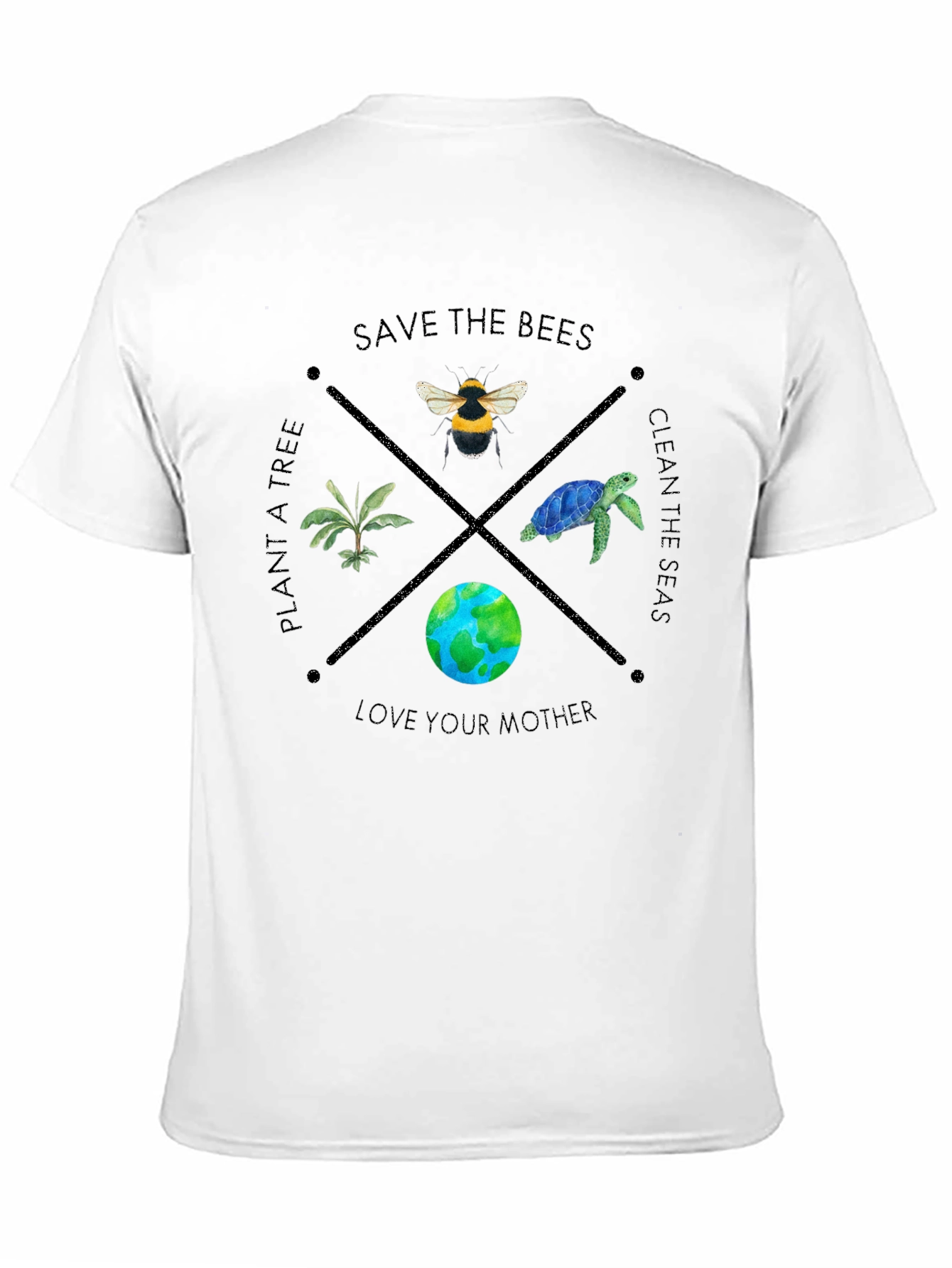 Eco-Friendly T-Shirt: Save the Bees Love Your Oceans