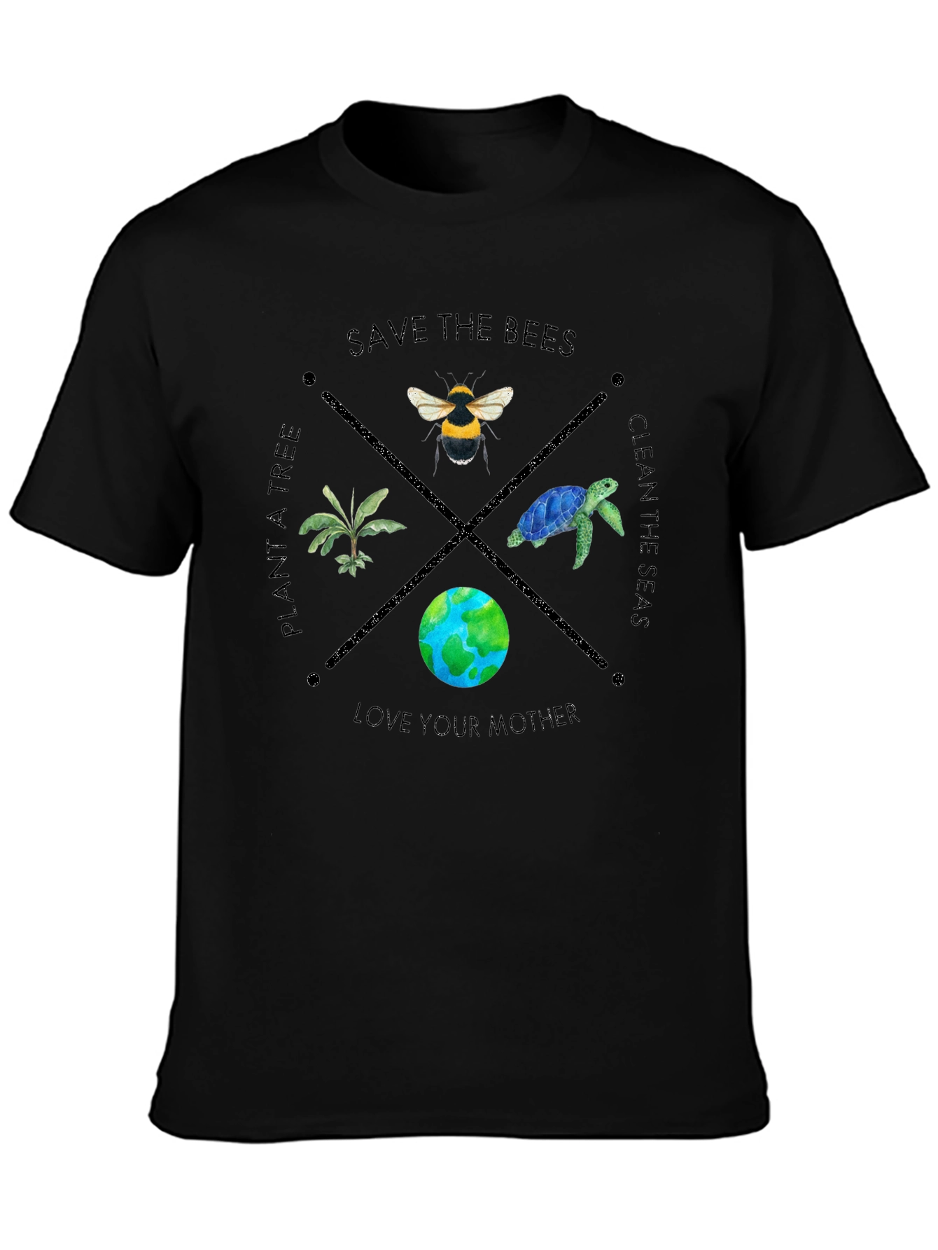 Eco-Friendly T-Shirt: Save the Bees Love Your Oceans