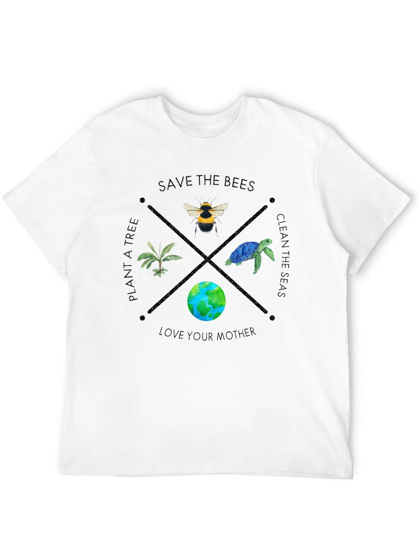 Eco-Friendly T-Shirt: Save the Bees Love Your Oceans