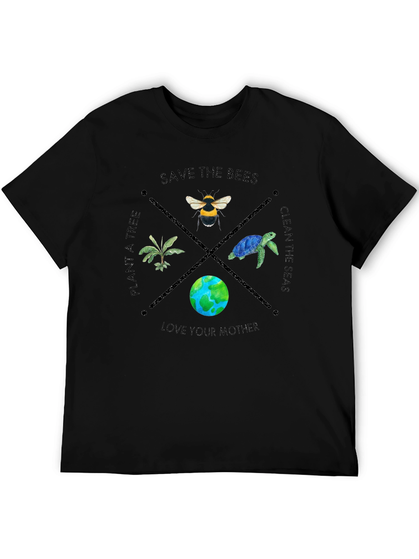 Eco-Friendly T-Shirt: Save the Bees Love Your Oceans