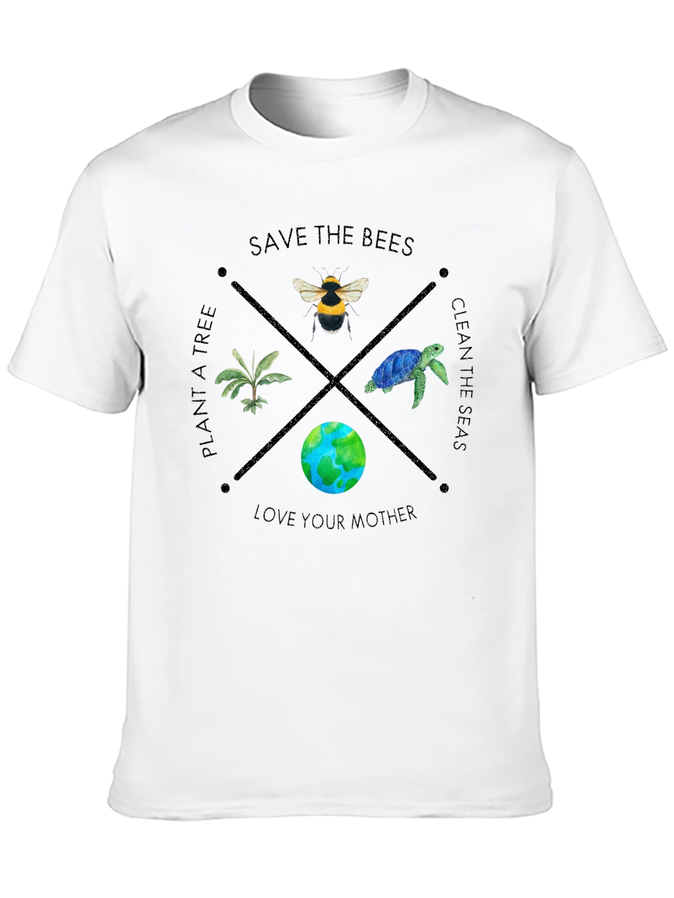 Eco-Friendly T-Shirt: Save the Bees Love Your Oceans