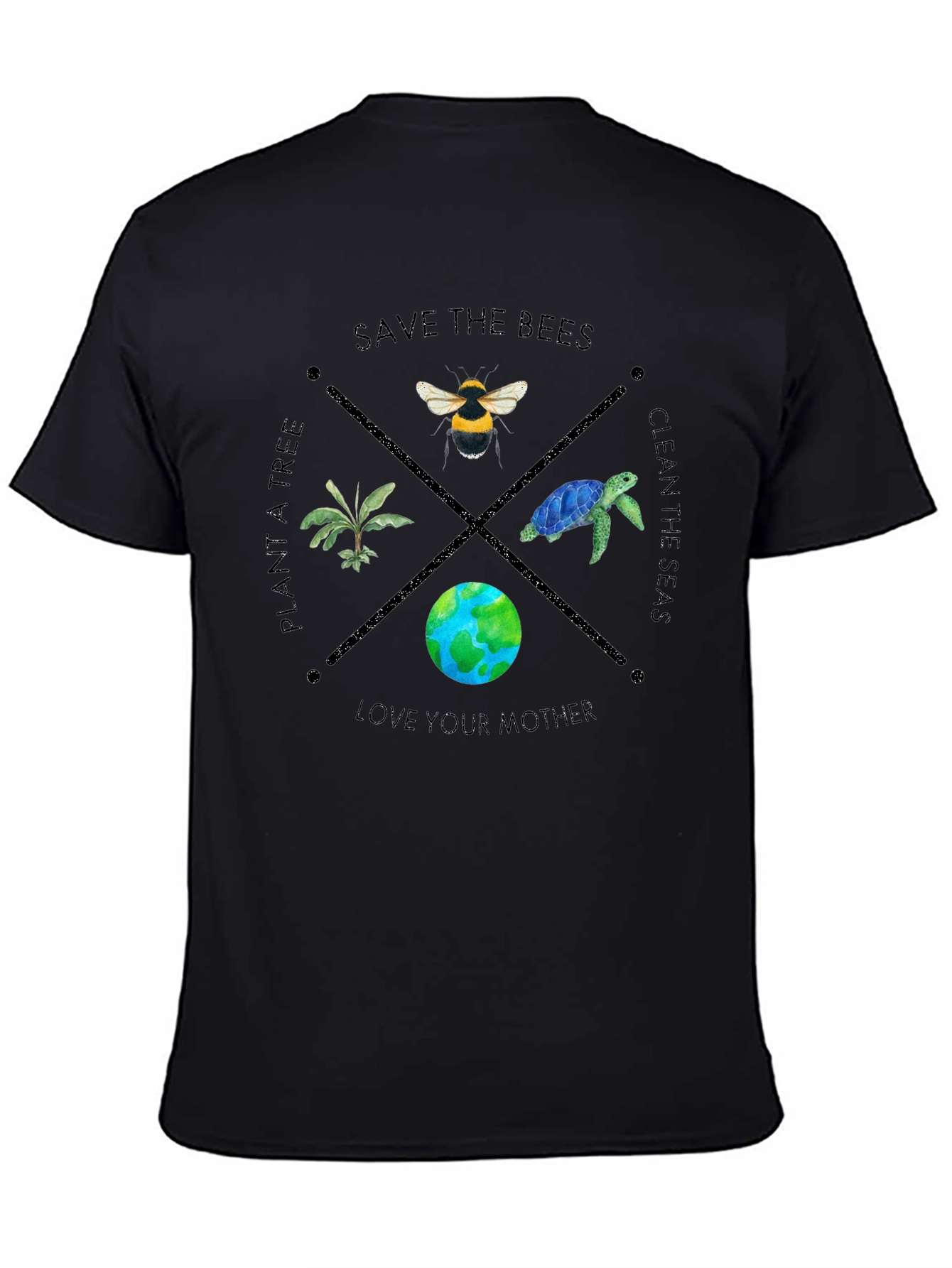 Eco-Friendly T-Shirt: Save the Bees Love Your Oceans