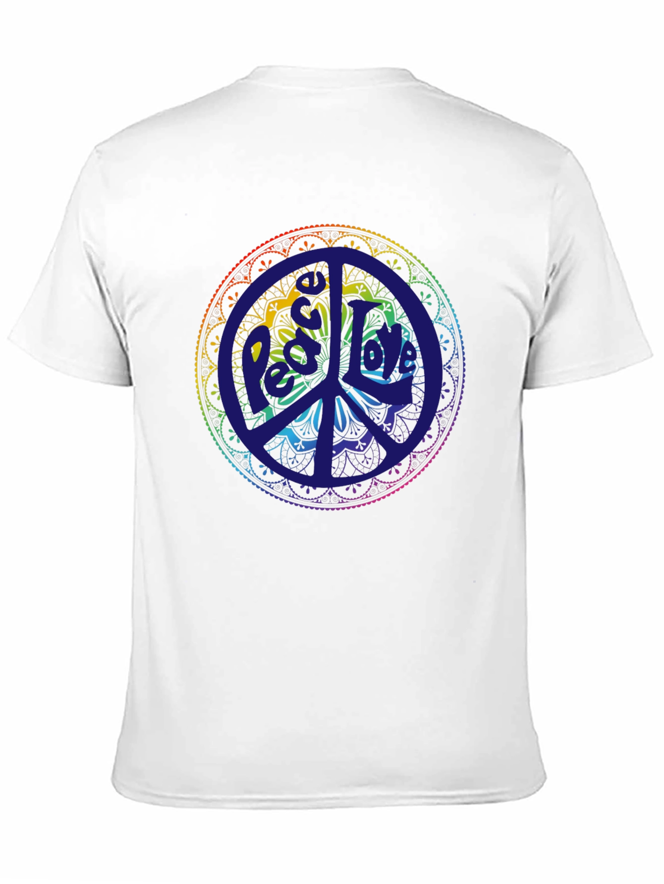 Peace Mandala T-Shirt - Rainbow Design