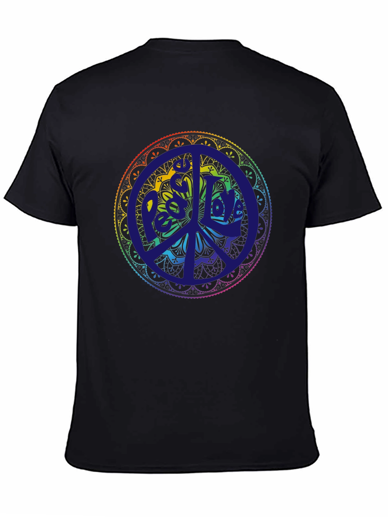 Peace Mandala T-Shirt - Rainbow Design