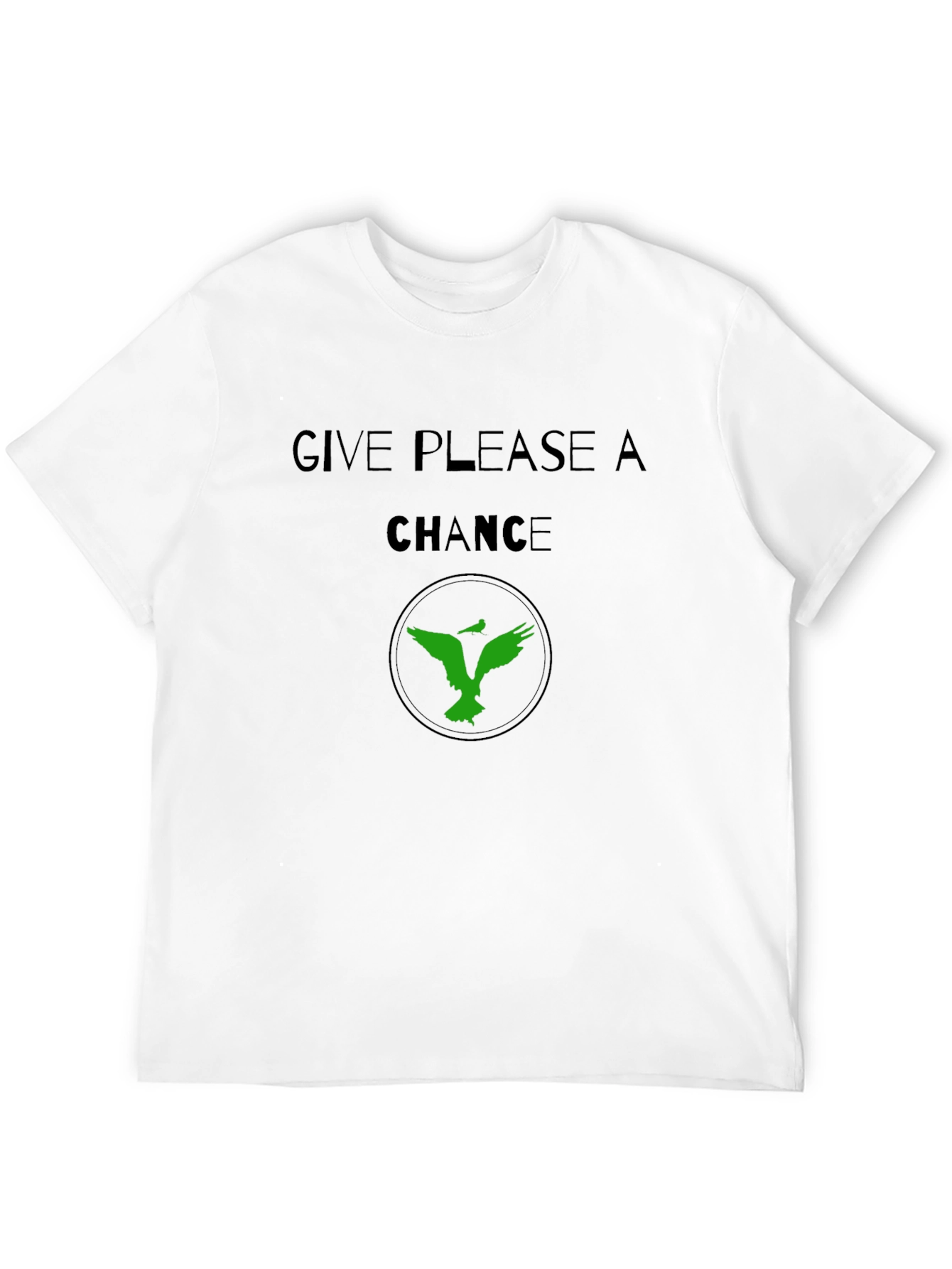 Give Chance Graphic Tee - Soft Black Cotton Shirt