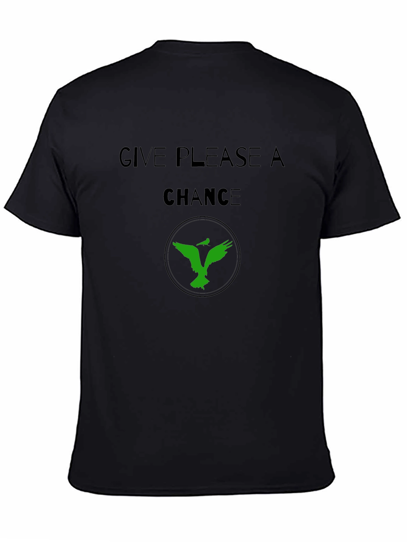 Give Chance Graphic Tee - Soft Black Cotton Shirt