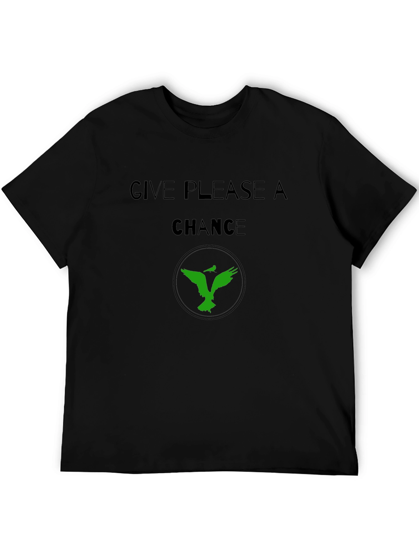 Give Chance Graphic Tee - Soft Black Cotton Shirt