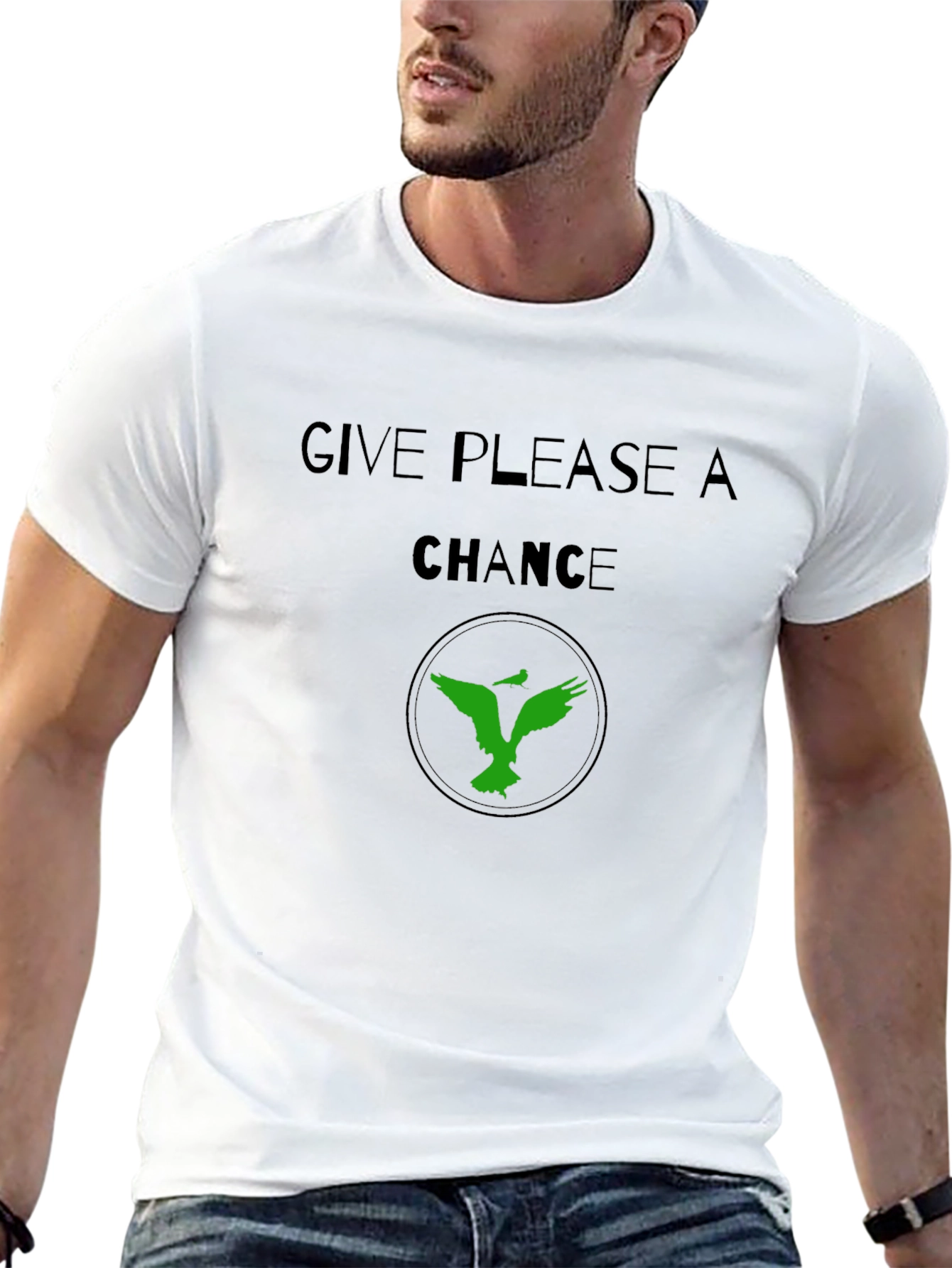 Give Chance Graphic Tee - Soft Black Cotton Shirt