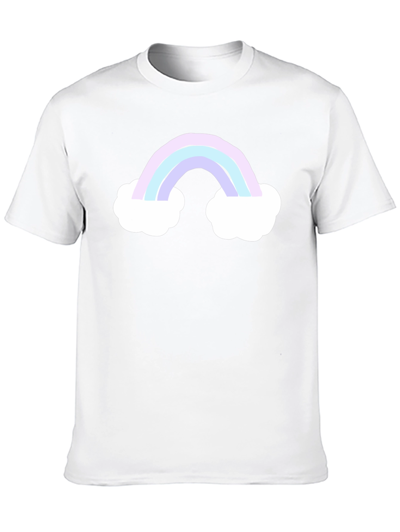 Rainbow Cloud Graphic Tee - Black Cotton Comfort