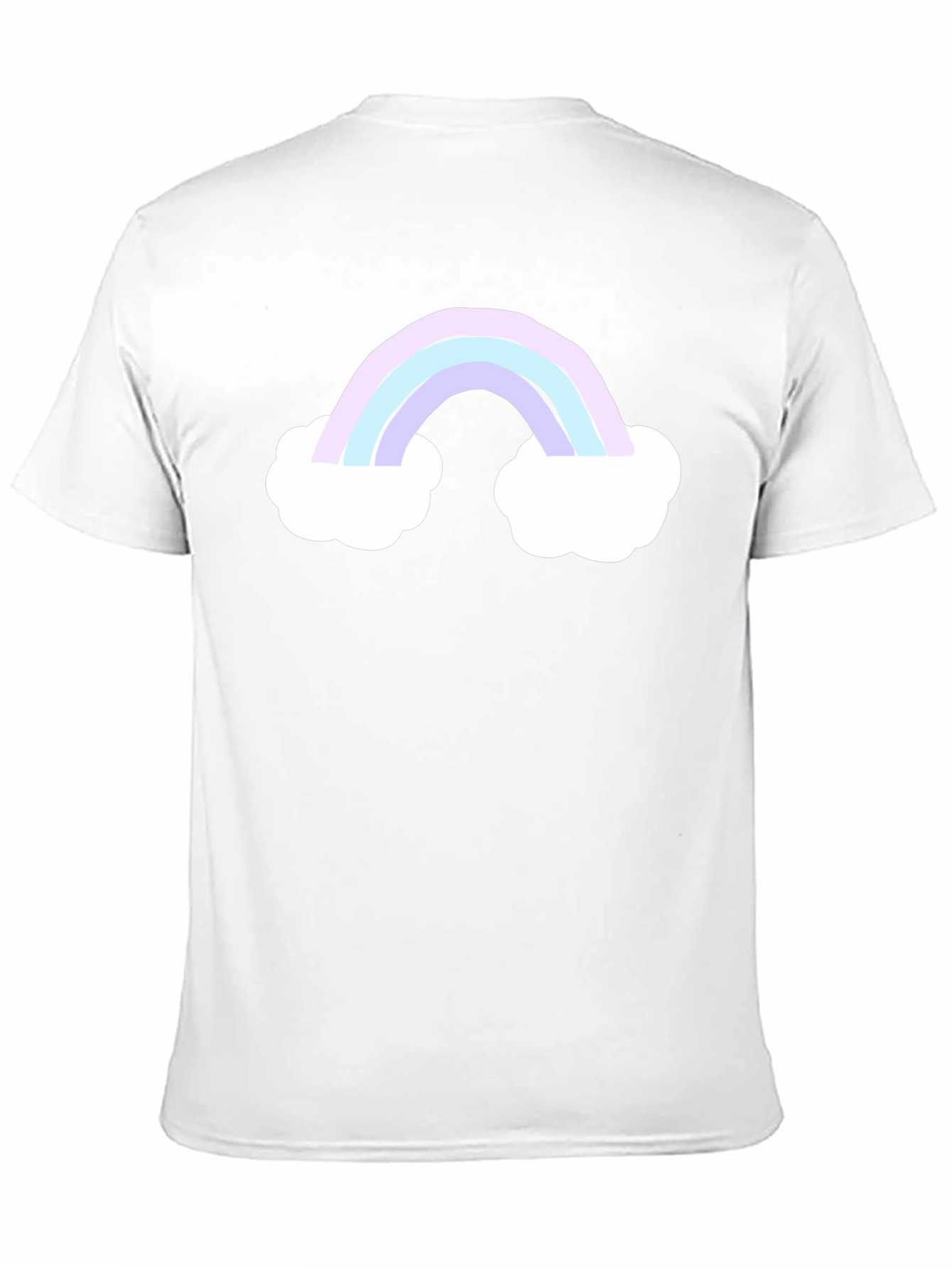 Rainbow Cloud Graphic Tee - Black Cotton Comfort