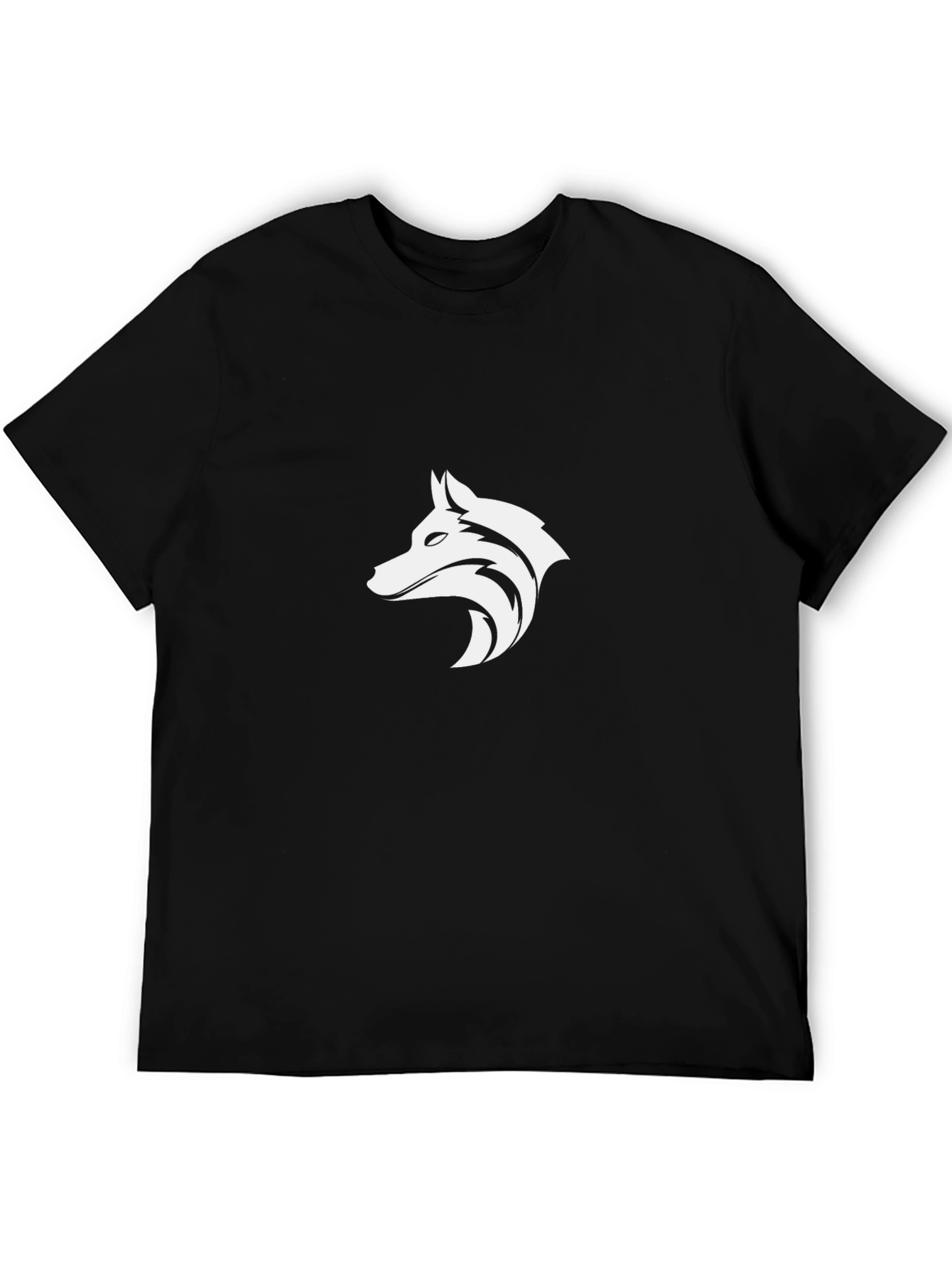 Black Wolf Graphic Tee - Stylish Mens T-Shirt