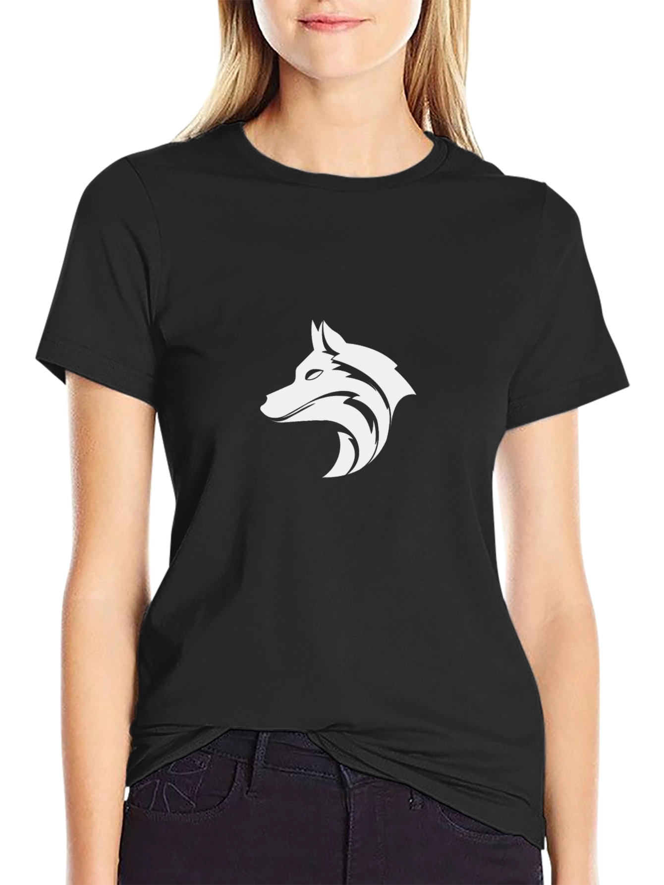 Black Wolf Graphic Tee - Stylish Mens T-Shirt