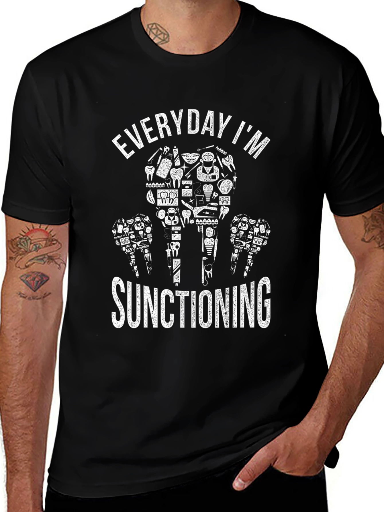 Everyday Im Suctioning T-Shirt Funny Dentist Tee