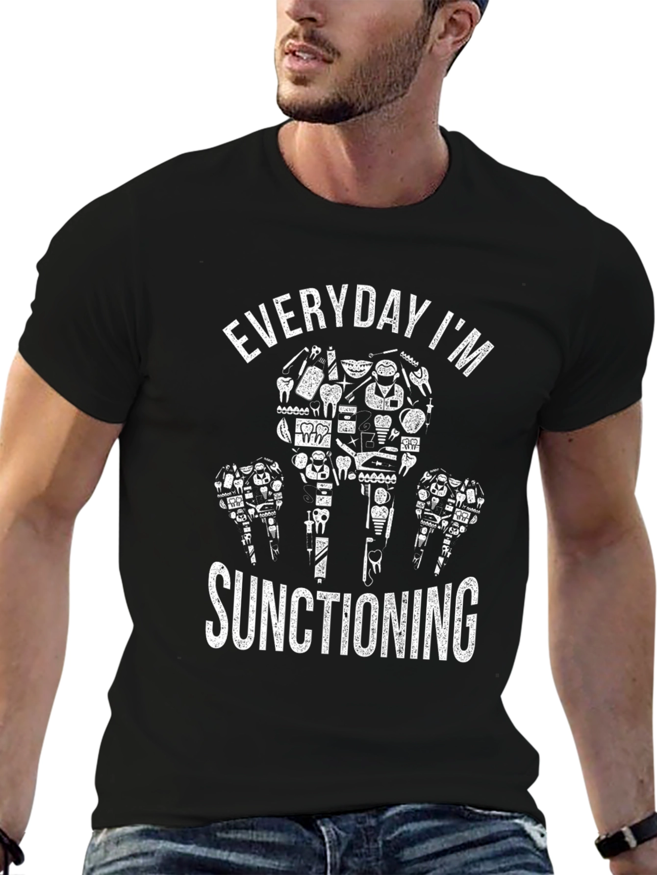 Everyday Im Suctioning T-Shirt Funny Dentist Tee