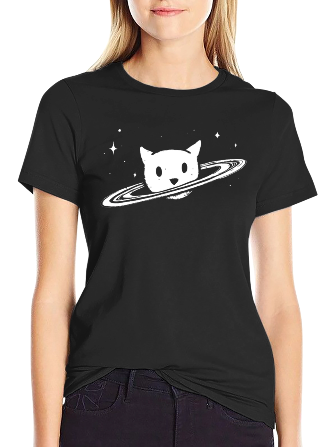 Cosmic Cat T-Shirt - Unique Space Design